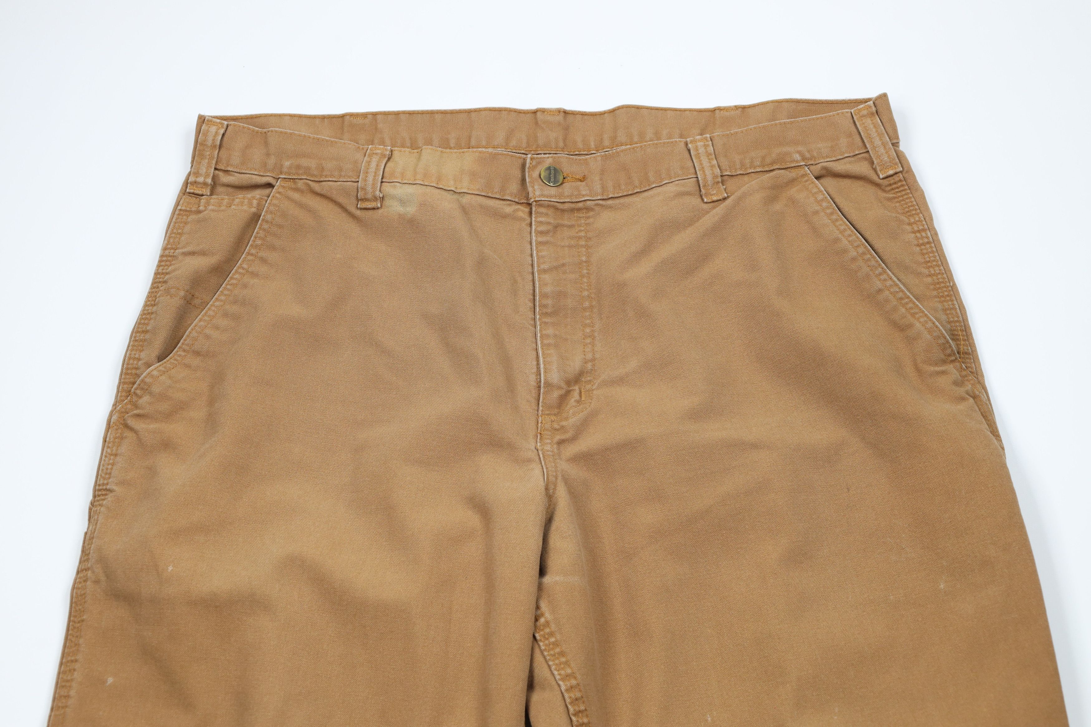 Carhartt Vintage Carhartt Canvas Wide Leg Dungaree Pants Duck Brown Size US 40 / EU 56 - 2 Thumbnail