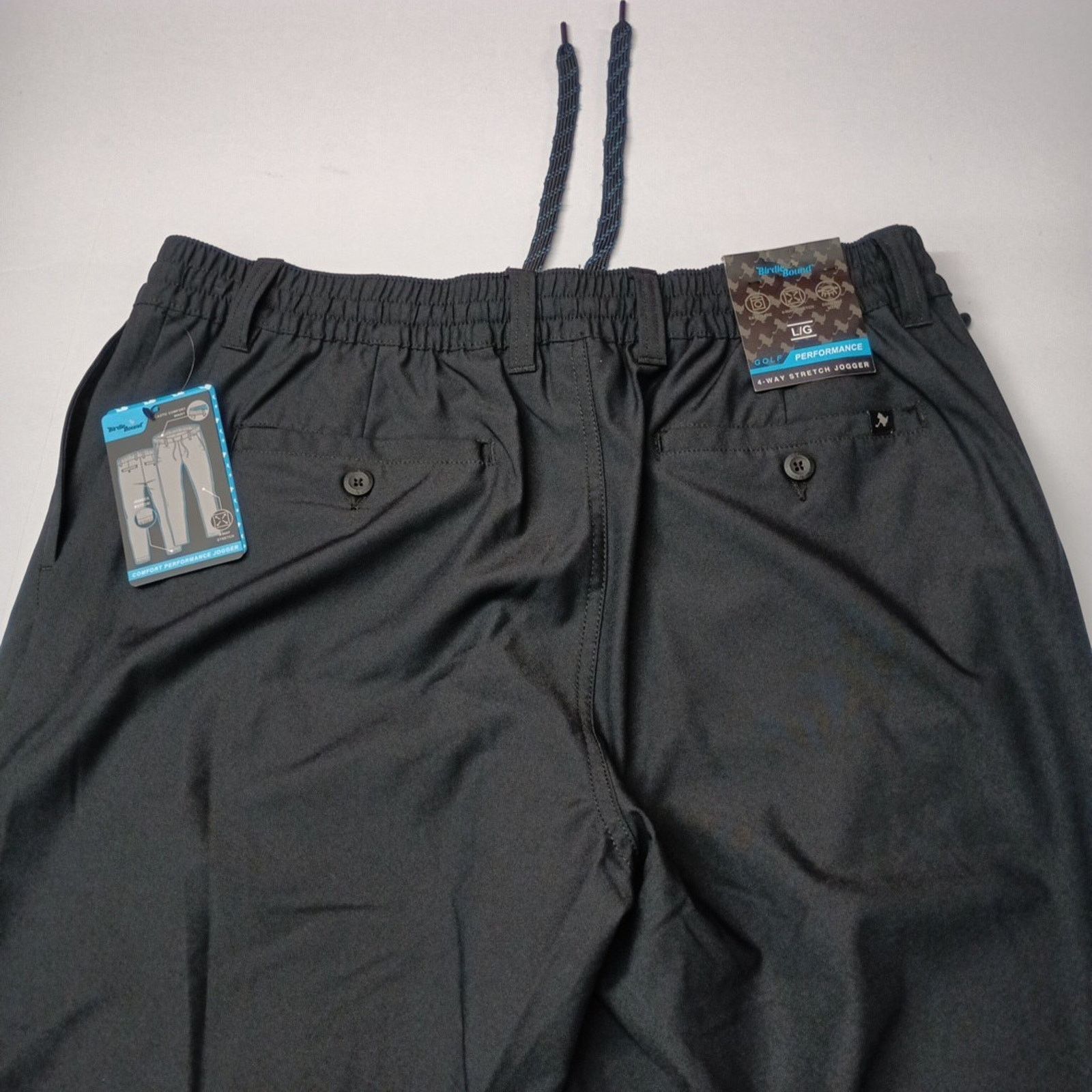 Other Birdie Bound Golf Joggers Men's L Black Stretch Drawstring Size US 34 / EU 50 - 12 Thumbnail
