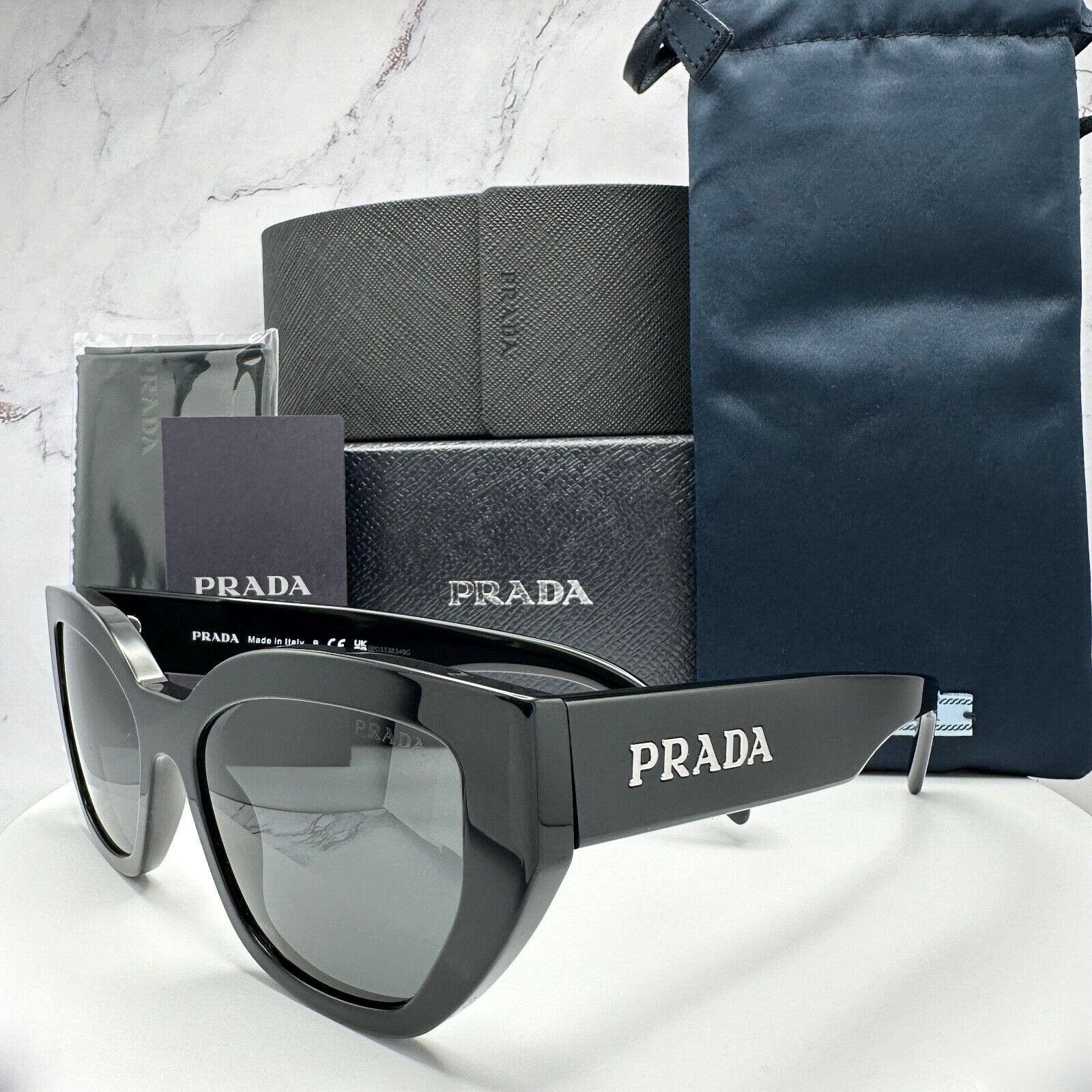 image of Prada Sunglasses Black 3D Letter Logo Cat Eye Oversized, Women's