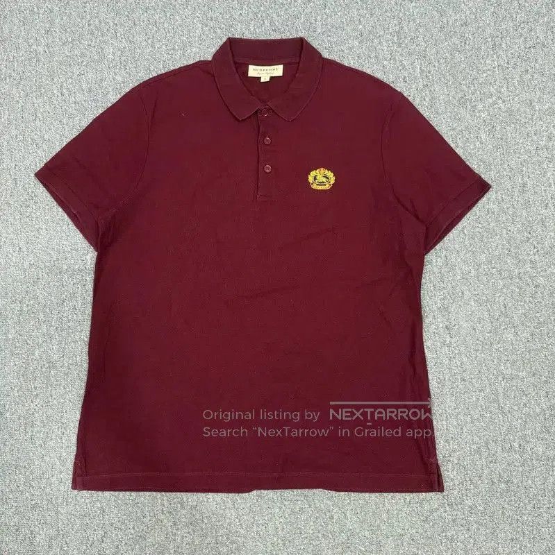 Burberry Red Cotton Polo Shirt for Men.