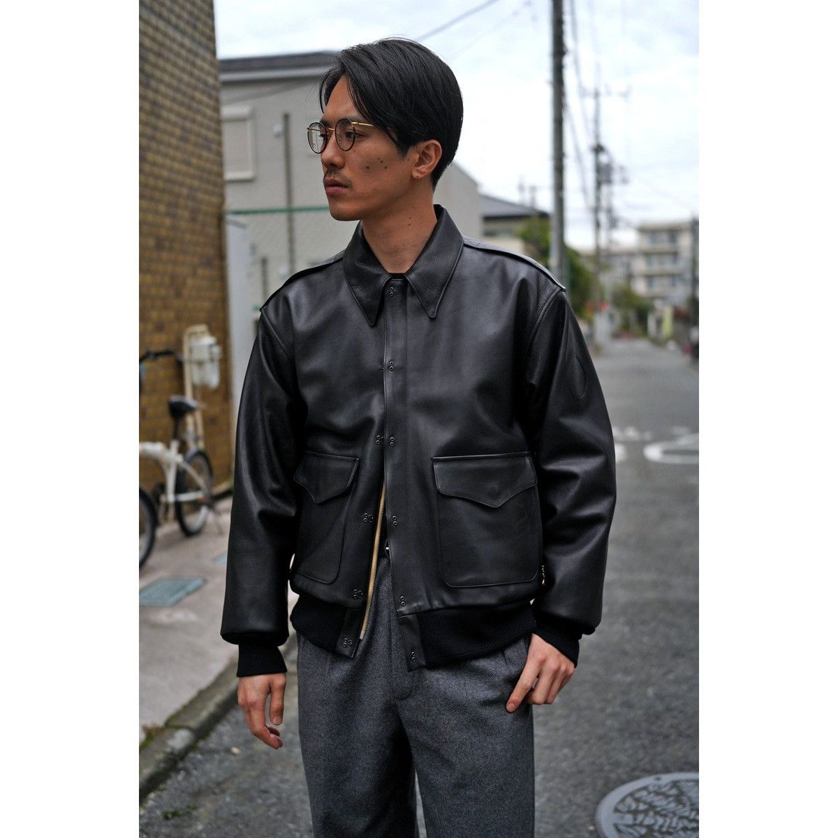 Niceness Oiled calf a2 russell leather jacket XL Size US XL / EU 56 / 4 - 15 Thumbnail
