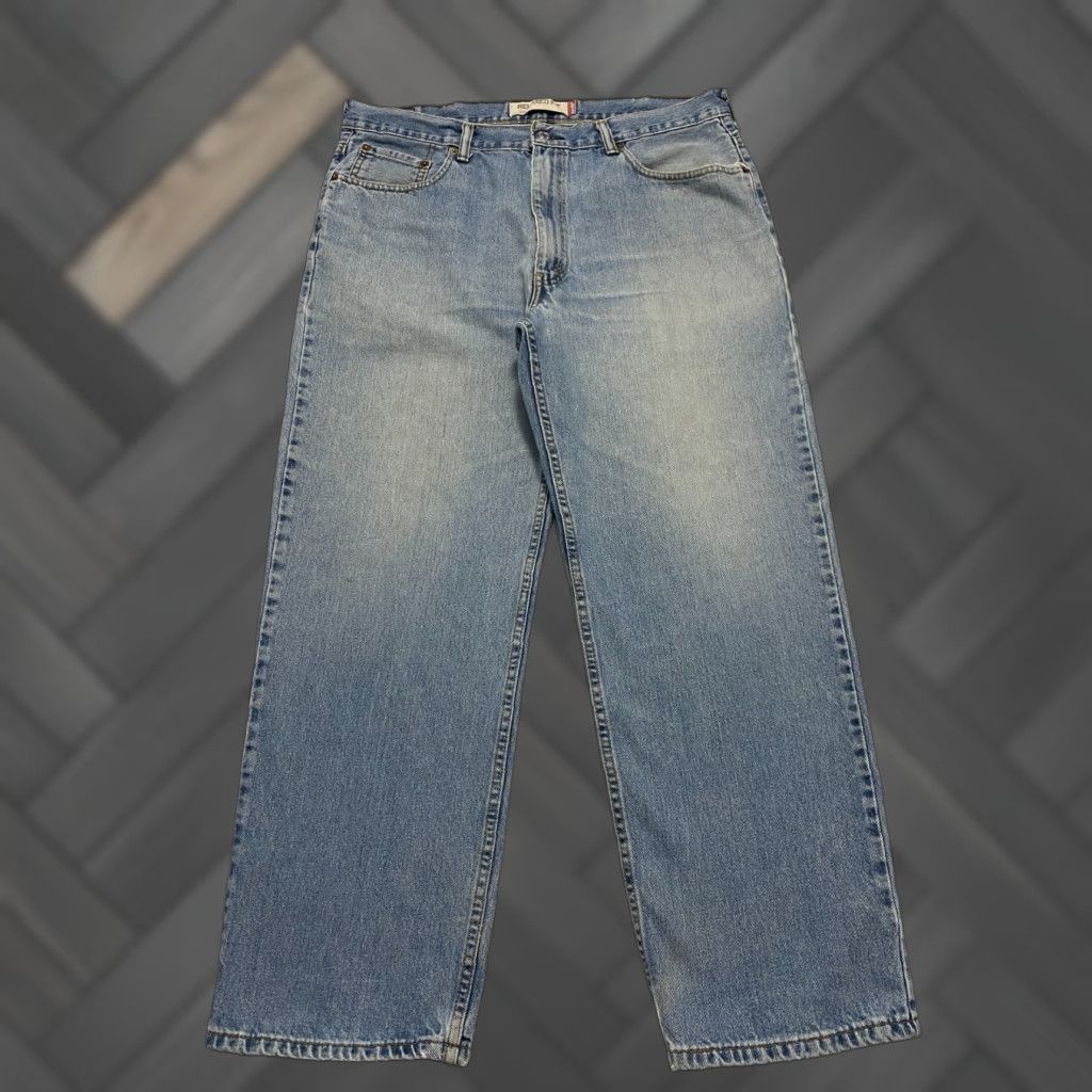 Levi's VINTAGE Levi's Jeans 550 Relaxed Fit Mens 38x30 Blue Straight Whiskers Wide Leg 5-Pocket Denim Cotton 100% USA Retro Size US 38 / EU 54 - 1 Thumbnail