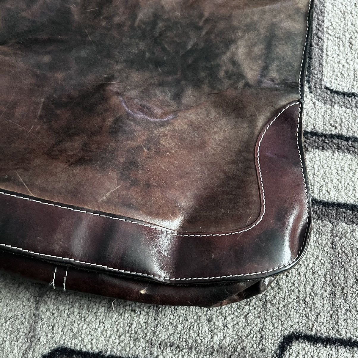 Designer × numero 10 Numero 10 Made in Italy Garment Dyed Paint Leather Hand Bag Size ONE SIZE - 6 Thumbnail