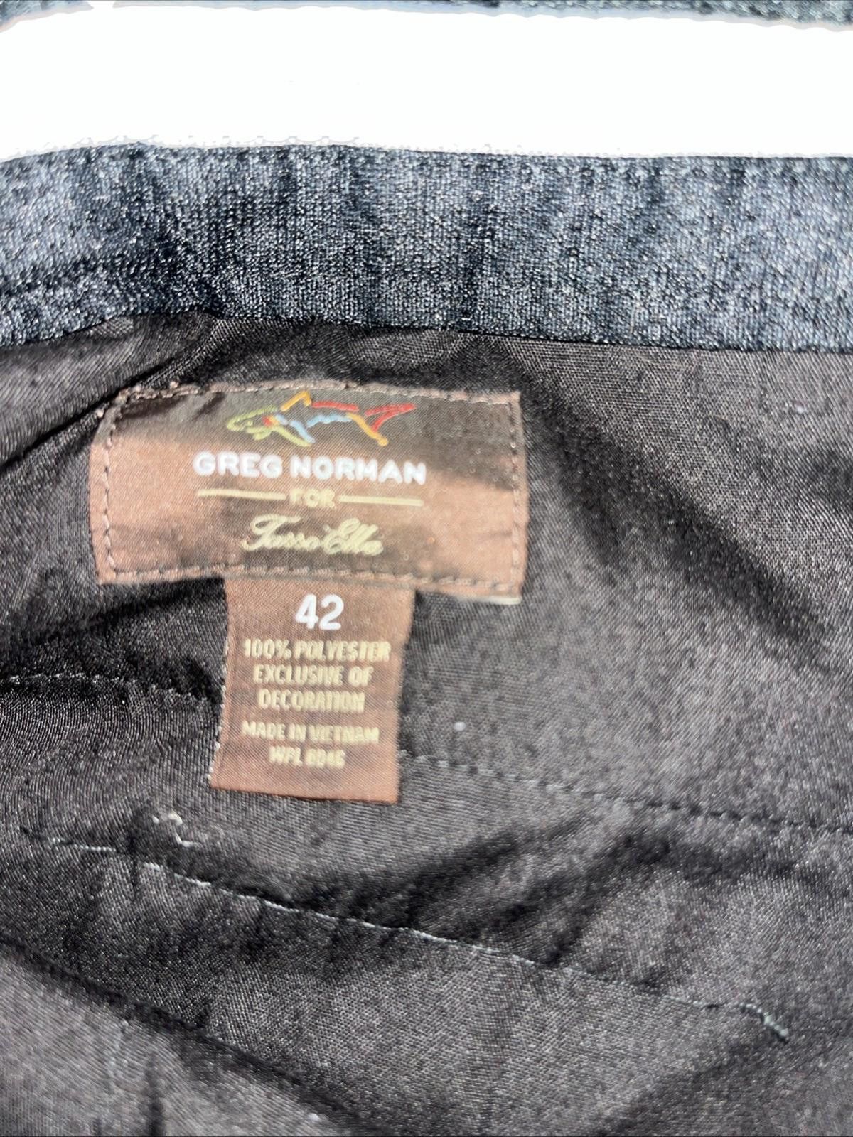 Greg Norman Greg Norman Golf Shorts Blue 42 Flat Front Belt Loop Pockets Size ONE SIZE - 2 Thumbnail