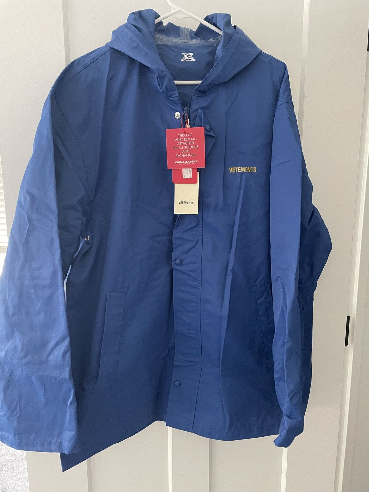 Vetements Vetements Blue Rain Coat Jacket NWT Size US XL / EU 56 / 4 - 1 Thumbnail