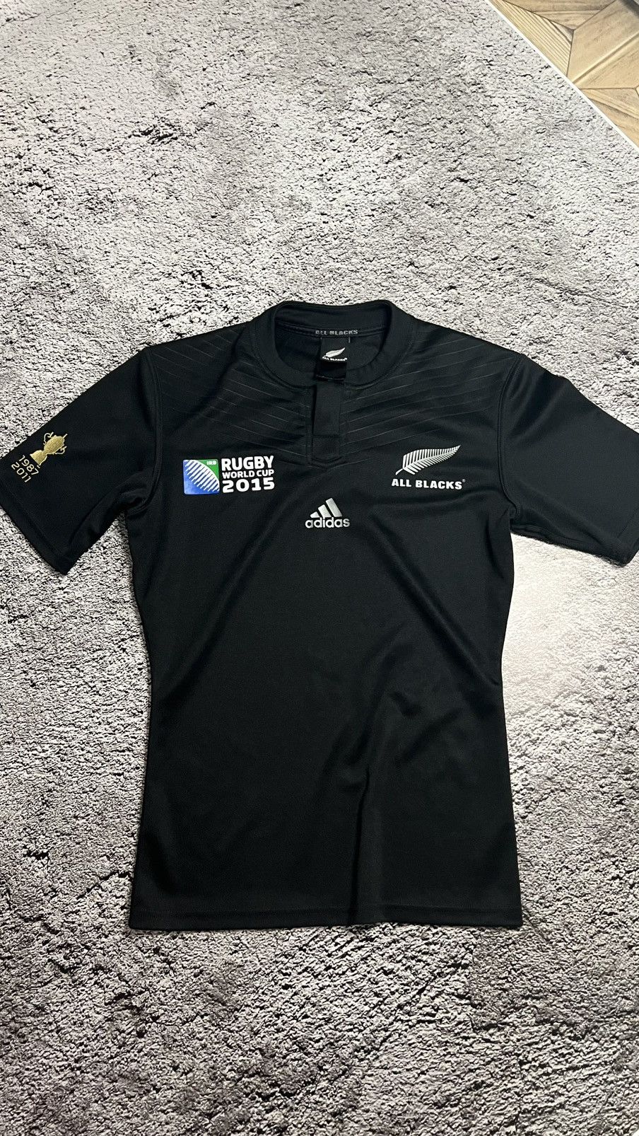 Adidas 2015 All blacks New Zealand rugby adidas jersey Size US S / EU 44-46 / 1 - 2 Thumbnail