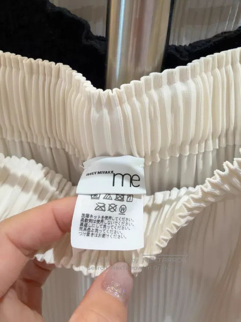 Issey Miyake Issey Miyake size:one size White Ruched Midi Skirt Size 42" / US 20 - 6 Thumbnail