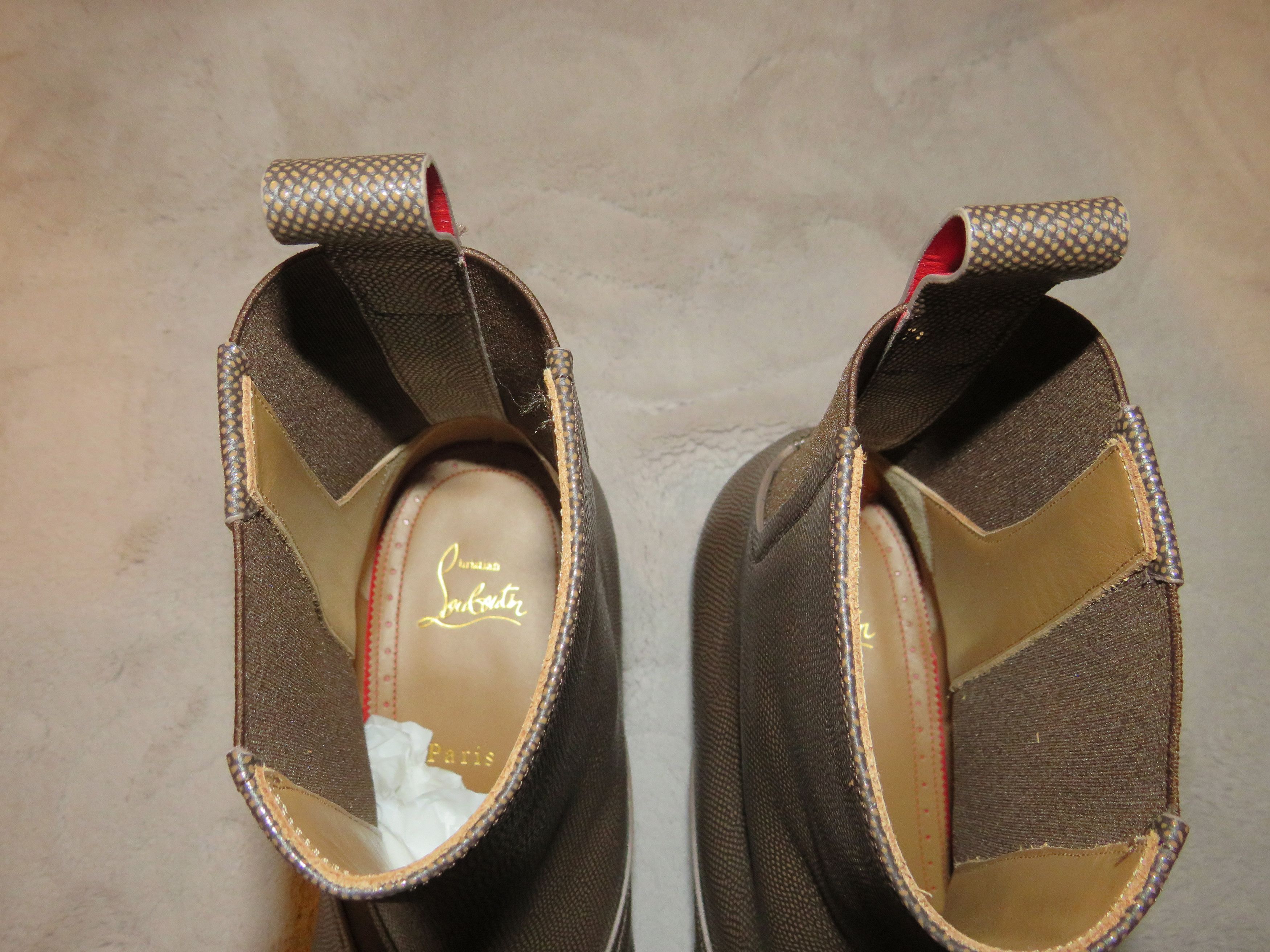 Christian Louboutin Boabi Brown Grain Leather Chelsea Boot Size 8 NWB Size US 8 / EU 41 - 11 Thumbnail