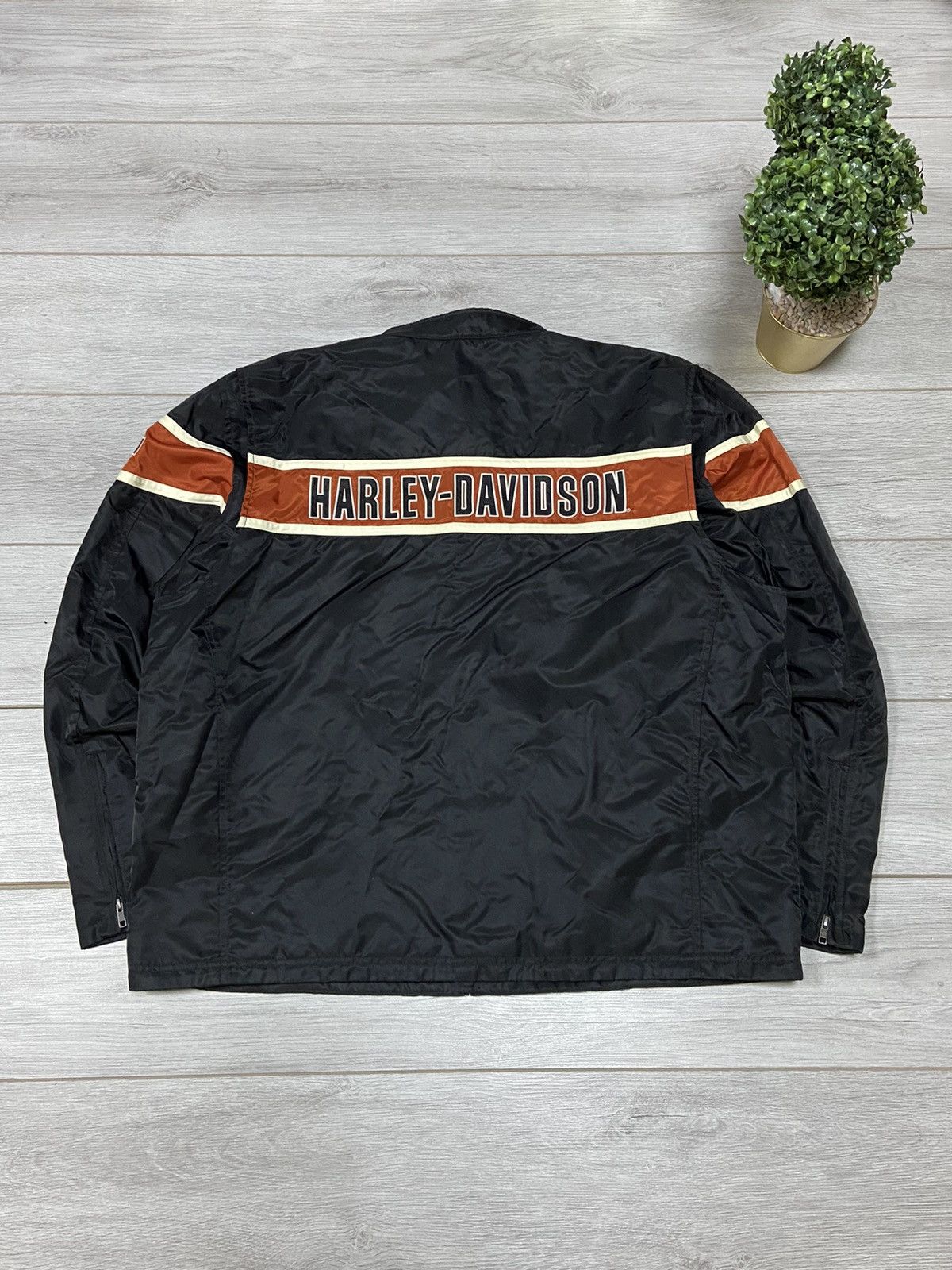 Vintage Harley Davidson vintage big logo USA racing jacket Size US XL / EU 56 / 4 - 2 Thumbnail