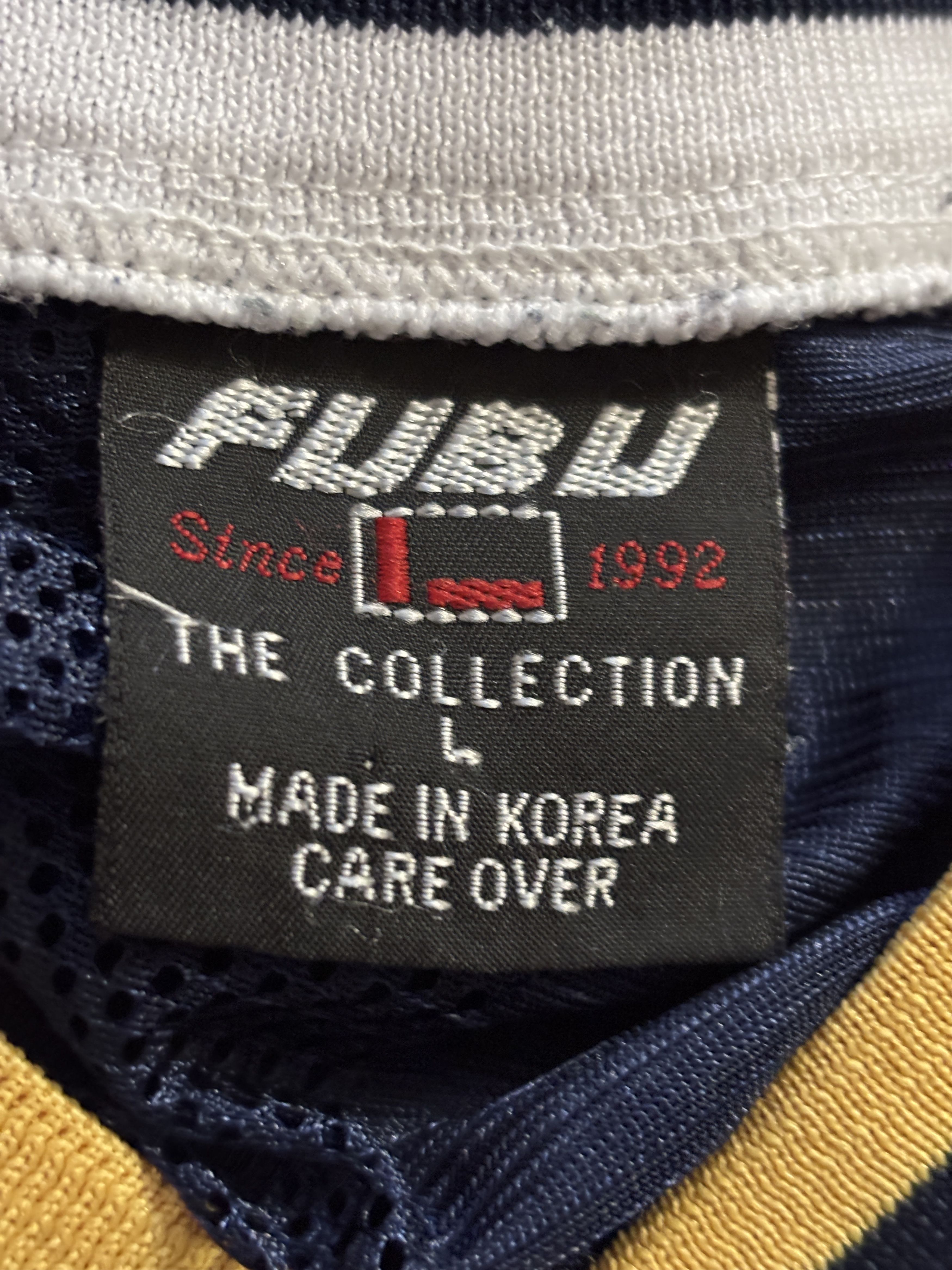 Fubu Vintage FUBU Jersey Tank Top - Navy/Yellow Size US L / EU 52-54 / 3 - 5 Thumbnail