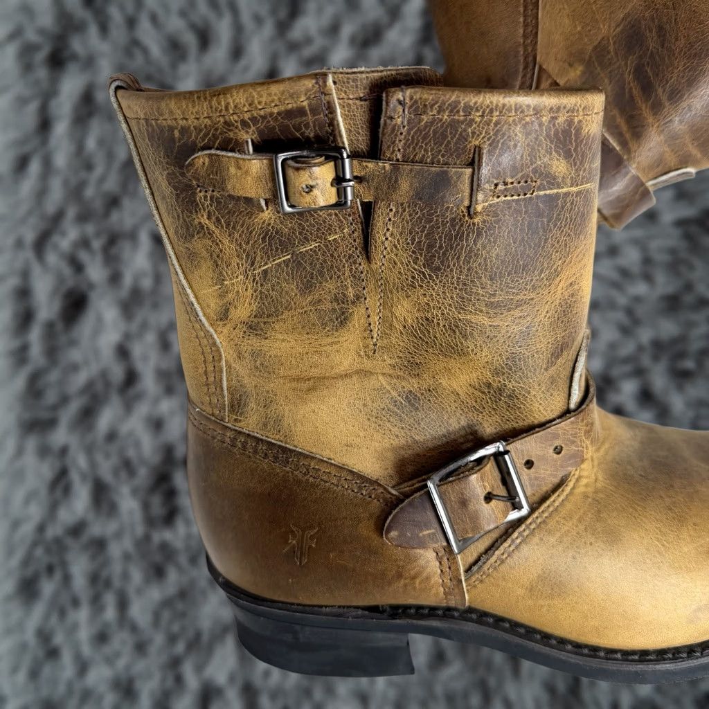 Frye Frye Engineer Boots Brown Leather Mens 11 M Buckle USA Made Size US 11 / EU 44 - 1 Thumbnail