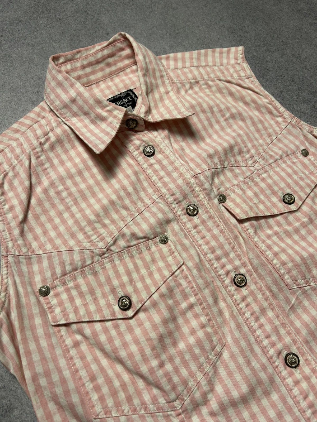 Versace Jeans Couture vintage VERSACE JEANS COUTURE signature button up Vests Size S / US 4 / IT 40 - 2 Thumbnail
