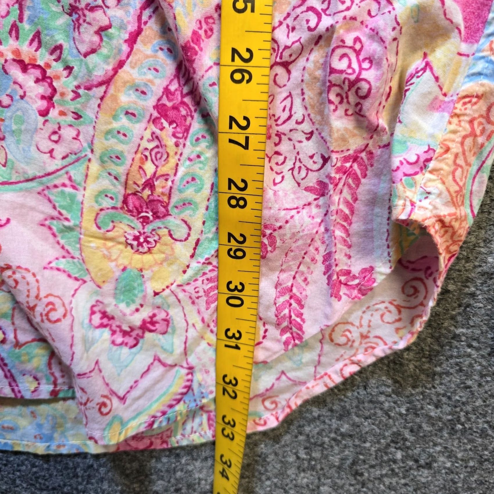 Chaps Chaps Nightgown Womens Size Medium Pink Paisley Button Up Pajama Lounge Shirt Size ONE SIZE - 7 Thumbnail