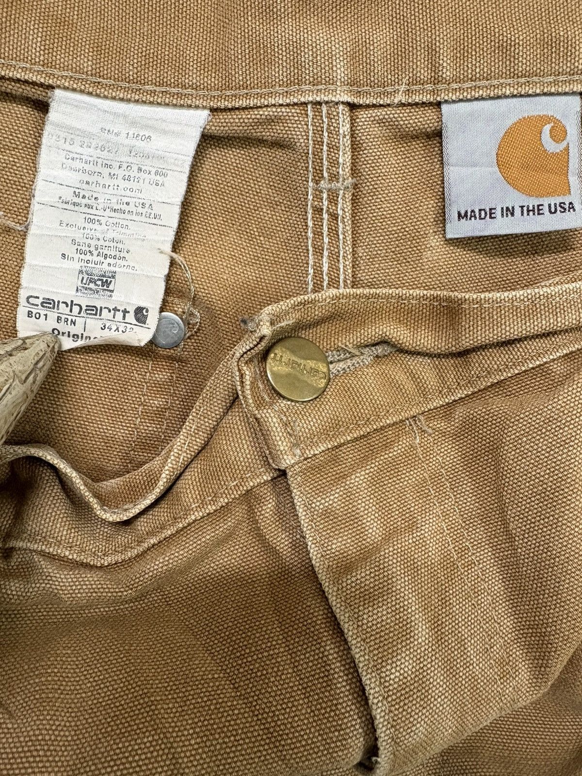 Carhartt Brown Carhartt Double Knee Pants - B01 BRN Size US 34 / EU 50 - 4 Thumbnail