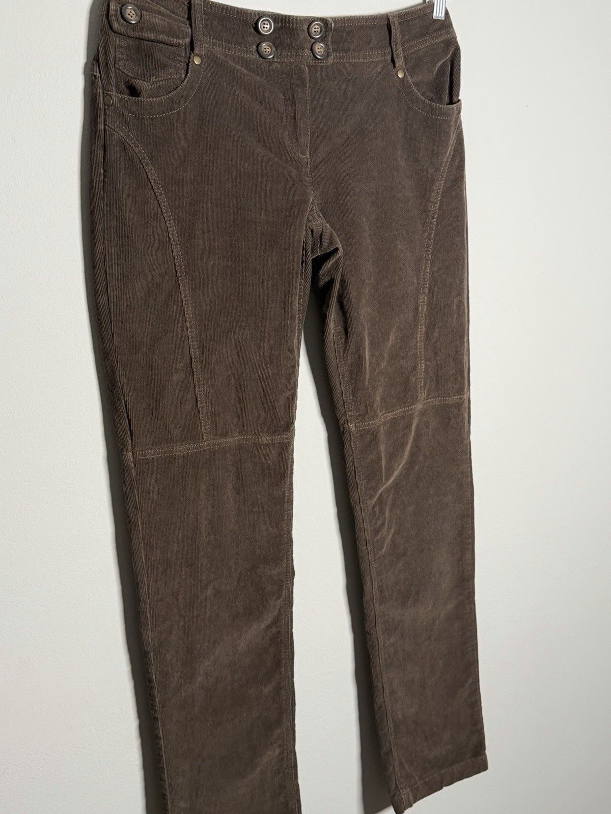 Linea Linea Emme Women’s Brown Corduroy Trousers W33 L32 Y2K Size 34" / US 12 / IT 48 - 2 Thumbnail