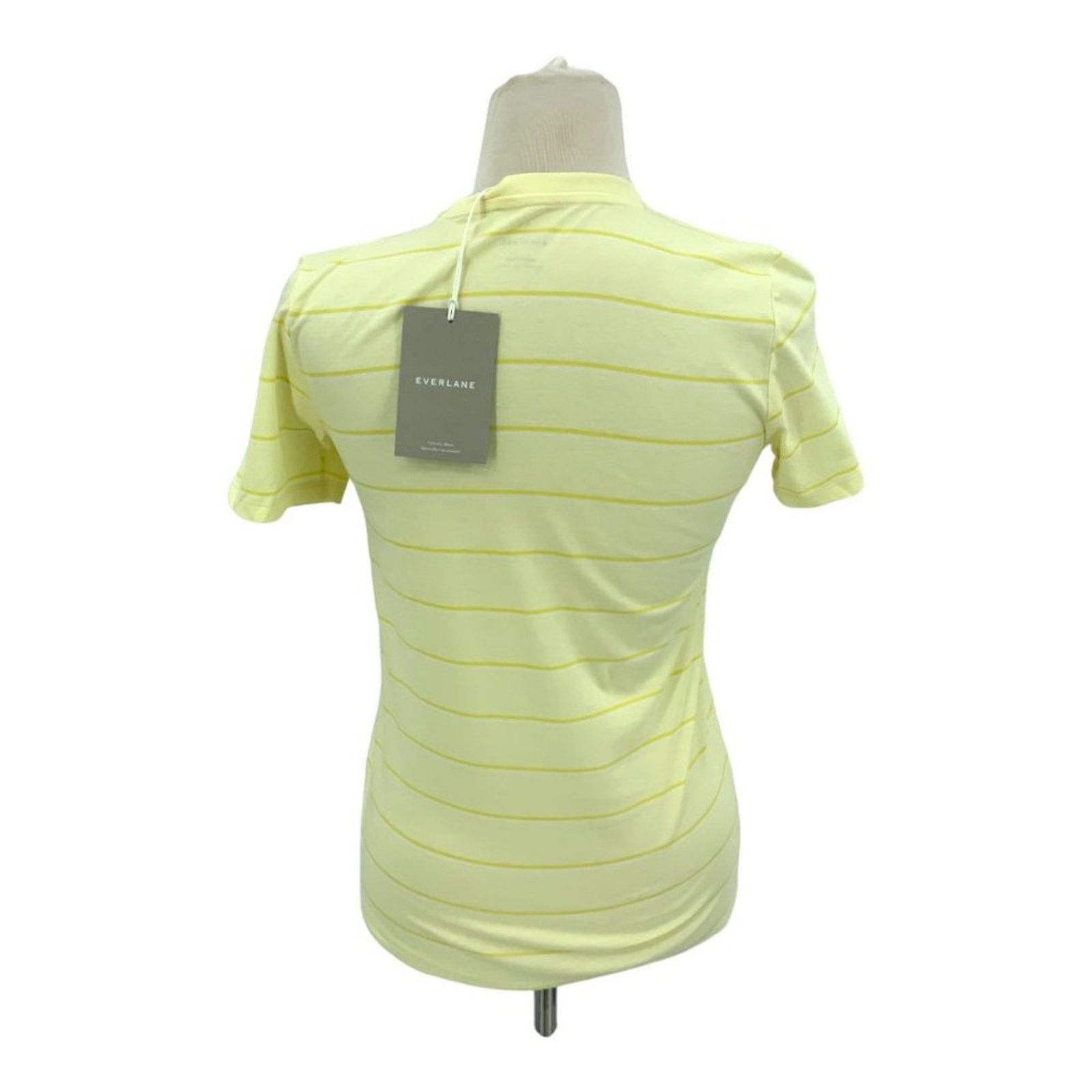 Everlane Everlane Organic Cotton Short Sleeve Yellow Stripe Tee Small Size S / US 4 / IT 40 - 7 Thumbnail