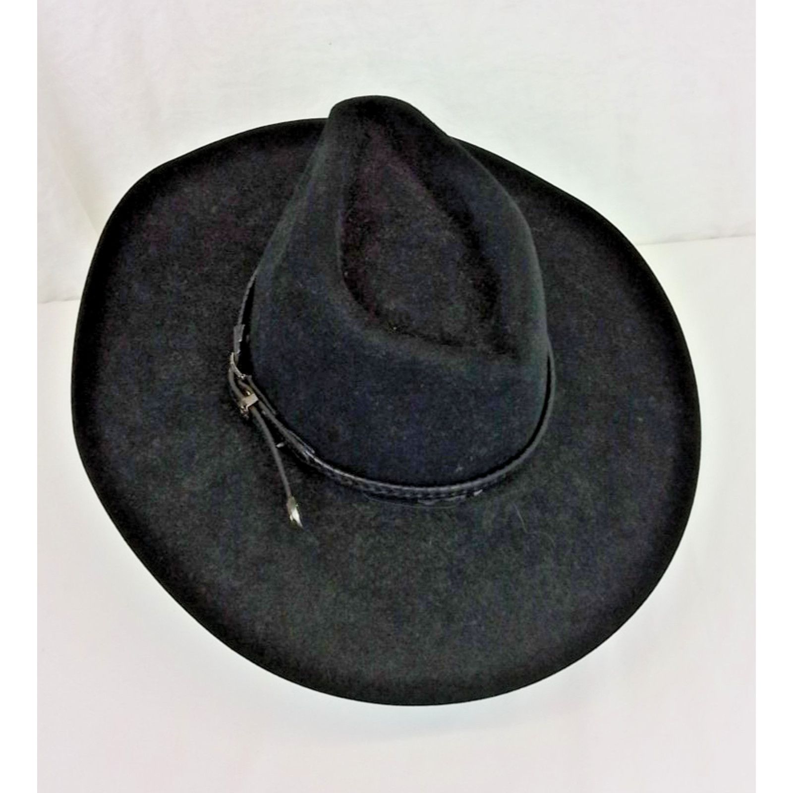 Stetson Stetson Wide Brim Hat 6 3/4 Black Felt Cowboy Hat Western Size ONE SIZE - 5 Thumbnail