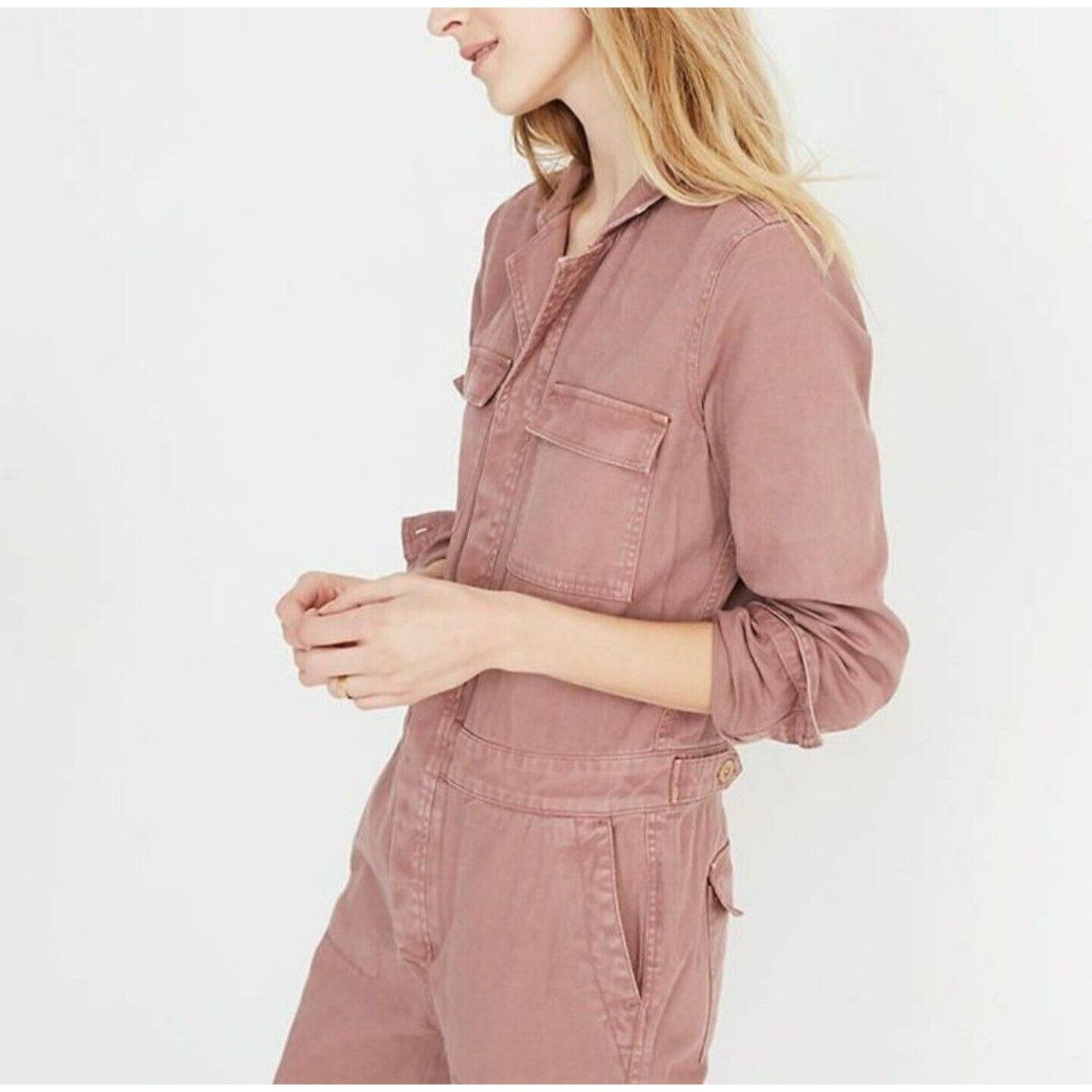 Madewell Madewell Jumpsuit Signature Dried Rosebud Workwear XXS Size 25" / US 0 / IT 36 - 3 Thumbnail