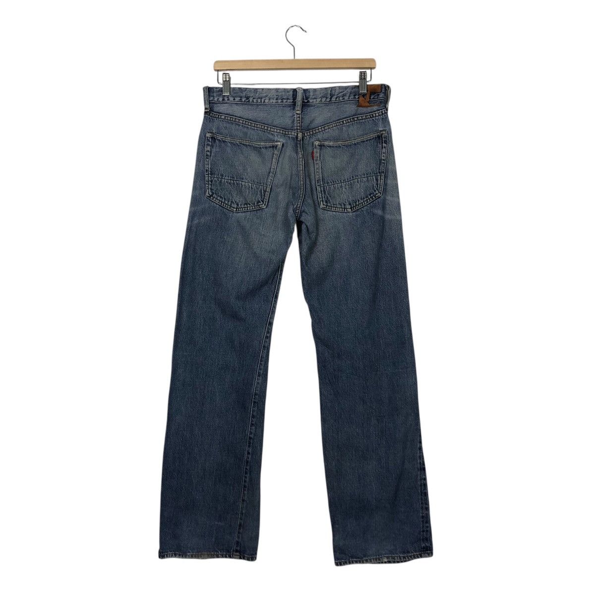 Japanese Brand Denim & Dungaree Distressed Straight Fit Sanforized Denim Size 32" / US 10 / IT 46 - 9 Thumbnail