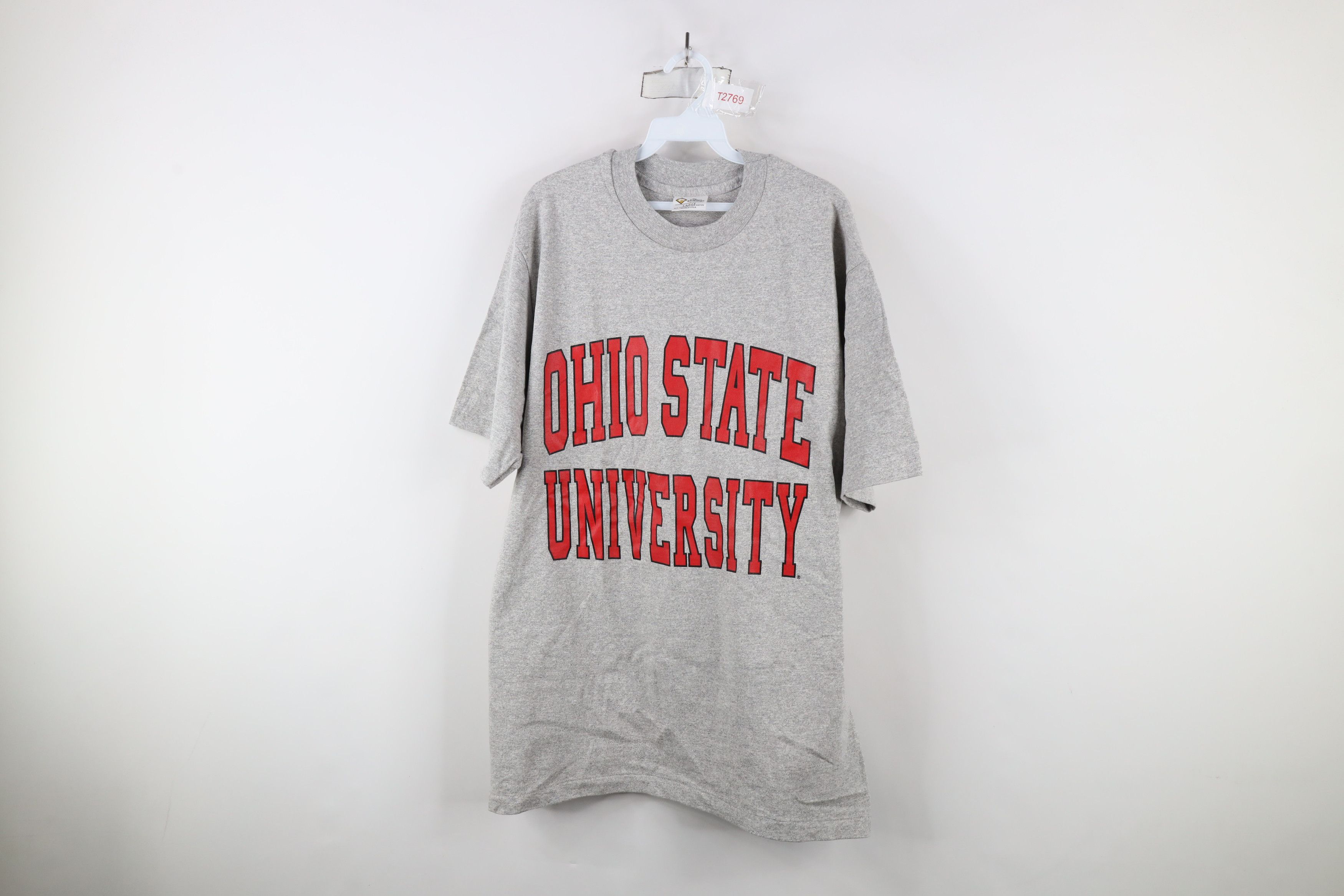 Vintage Vintage 90s Ohio State University T-Shirt Heather Gray USA Size US L / EU 52-54 / 3 - 1 Thumbnail