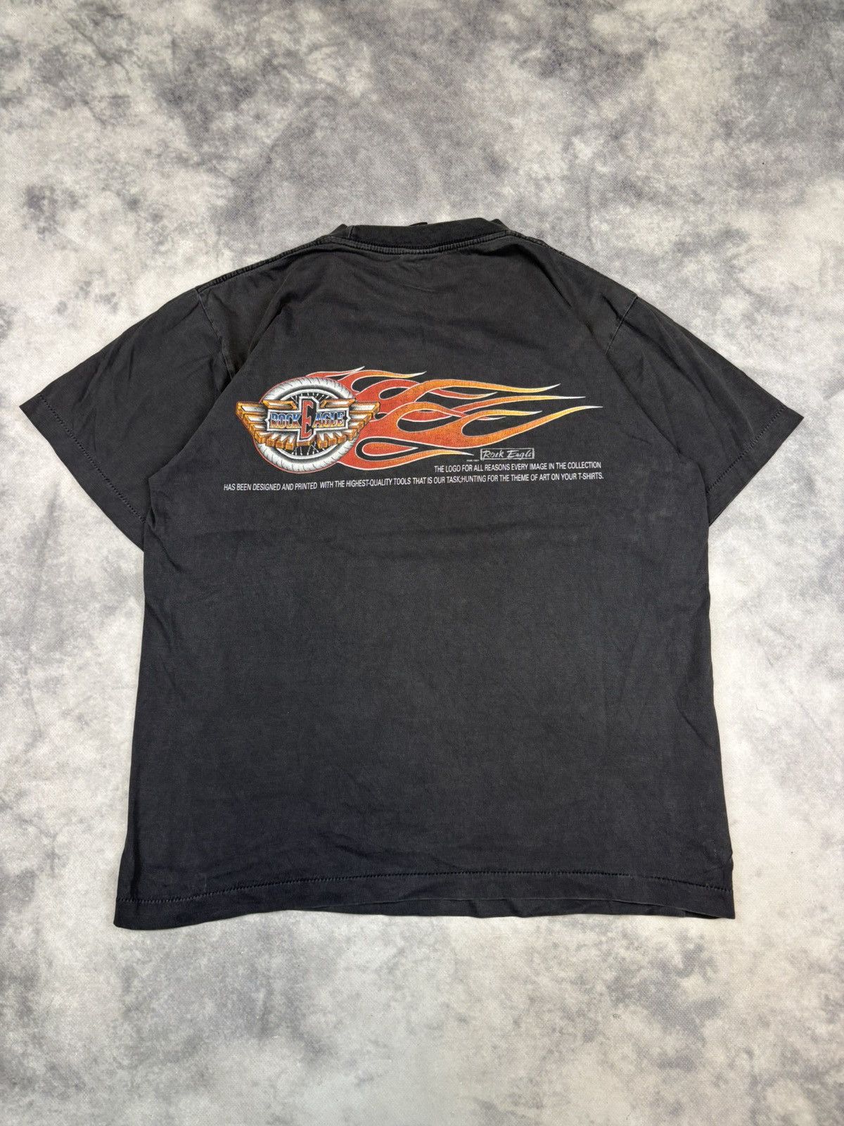 Vintage × West Coast Choppers Vintage Rock Eagle Choppers speed up graphic flame t shirt Size US L / EU 52-54 / 3 - 6 Thumbnail
