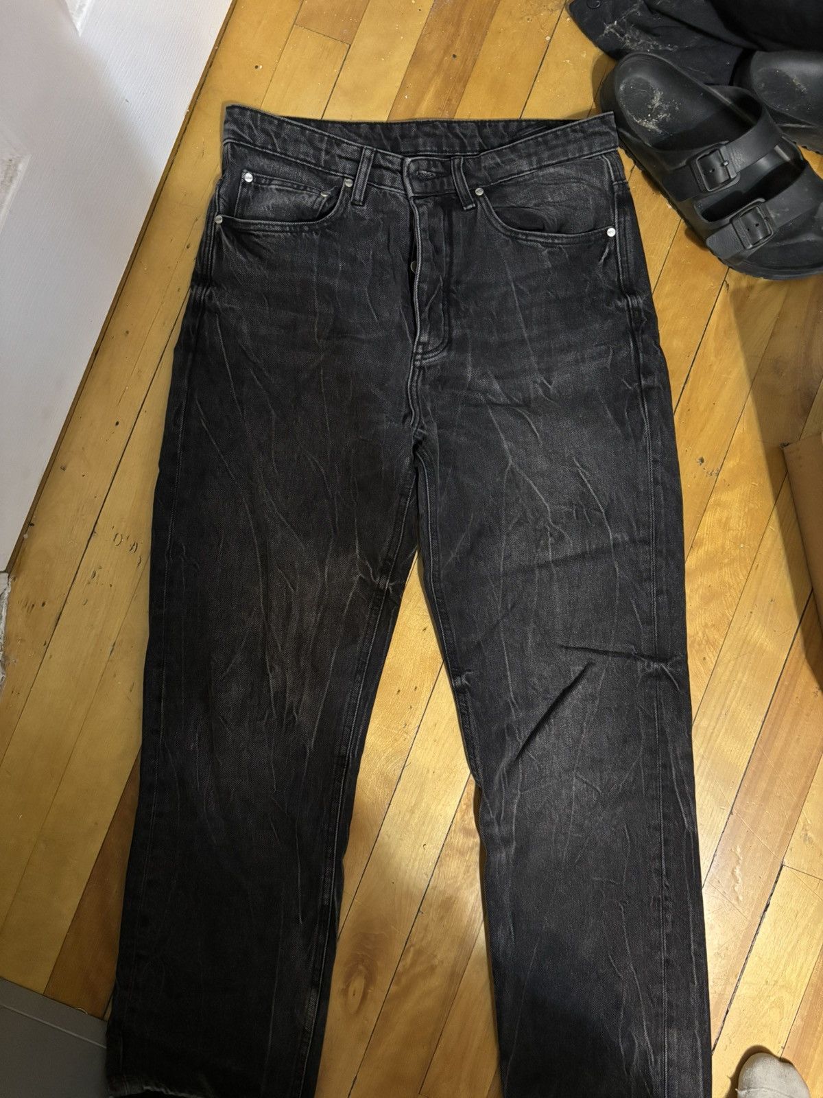 Han Kjobenhavn Black Relaxed Denim Jeans Size US 31 - 1 Thumbnail