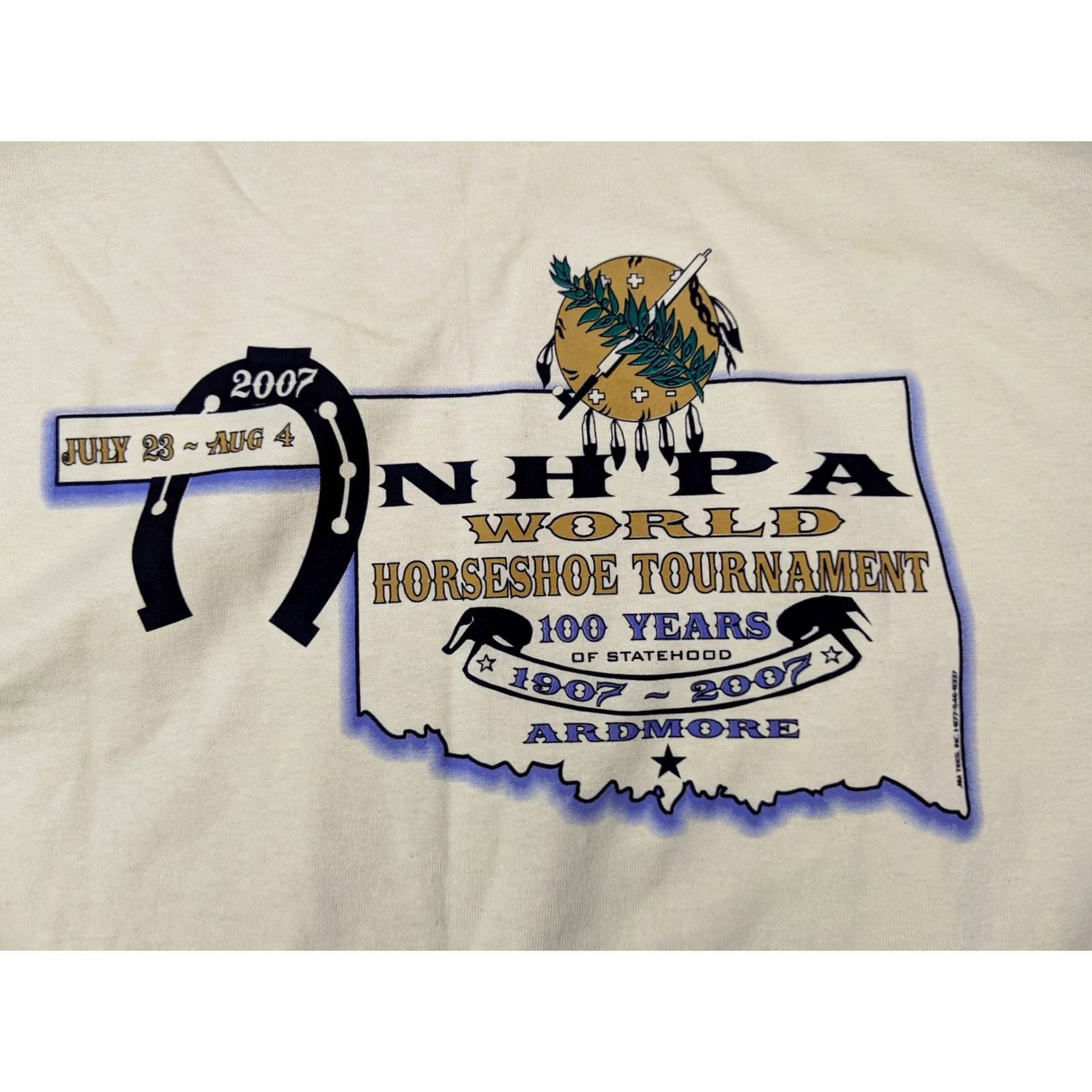 Ron Jon Surf Shop Ron Jon Oklahoma Ardmore Horseshoe Tournament Mens M Yellow T Shirt 2007 Size US M / EU 48-50 / 2 - 5 Thumbnail