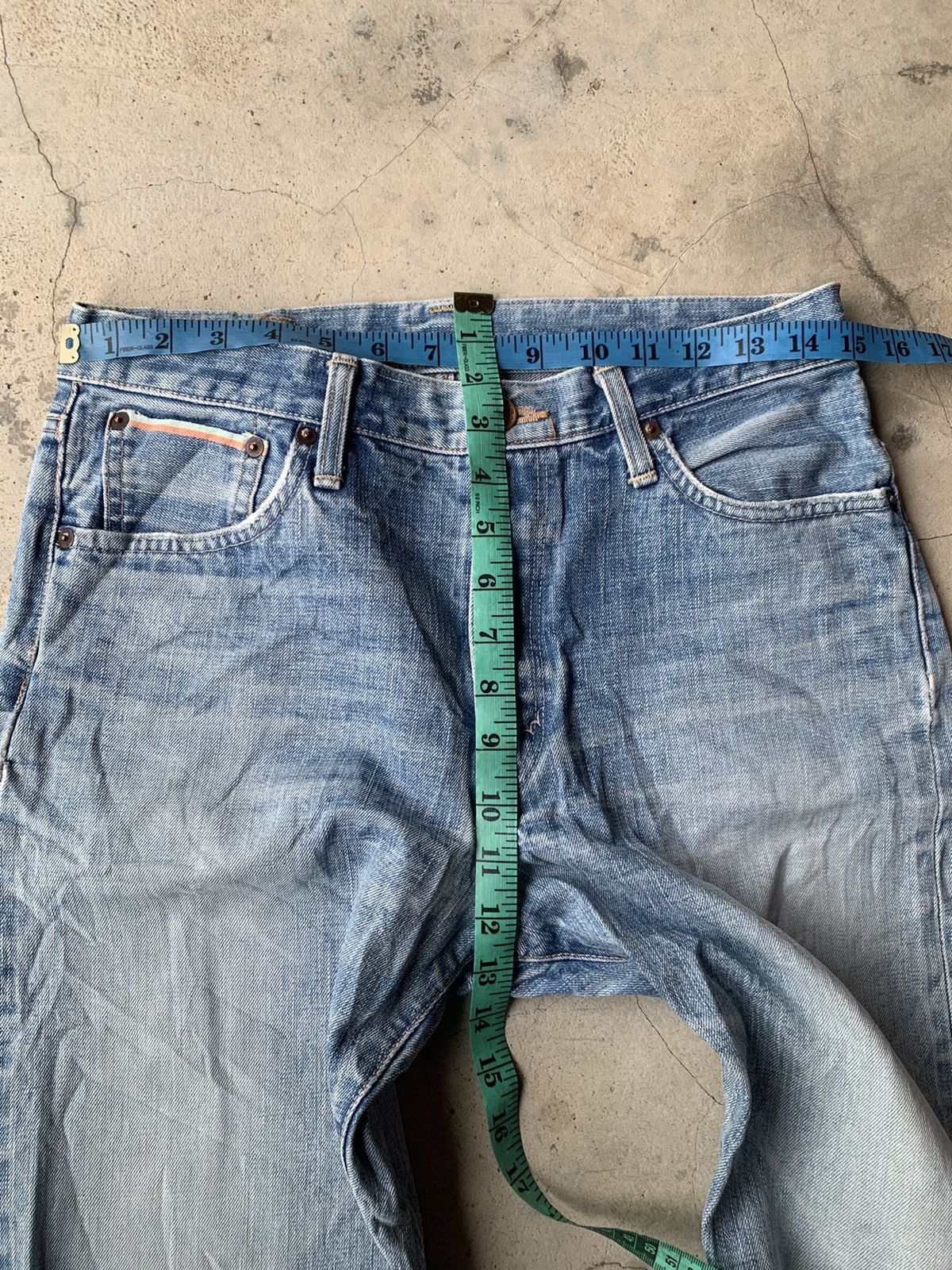 Edwin DISTRESSED EDWIN 505s SELVEDGE. Size US 30 / EU 46 - 7 Thumbnail
