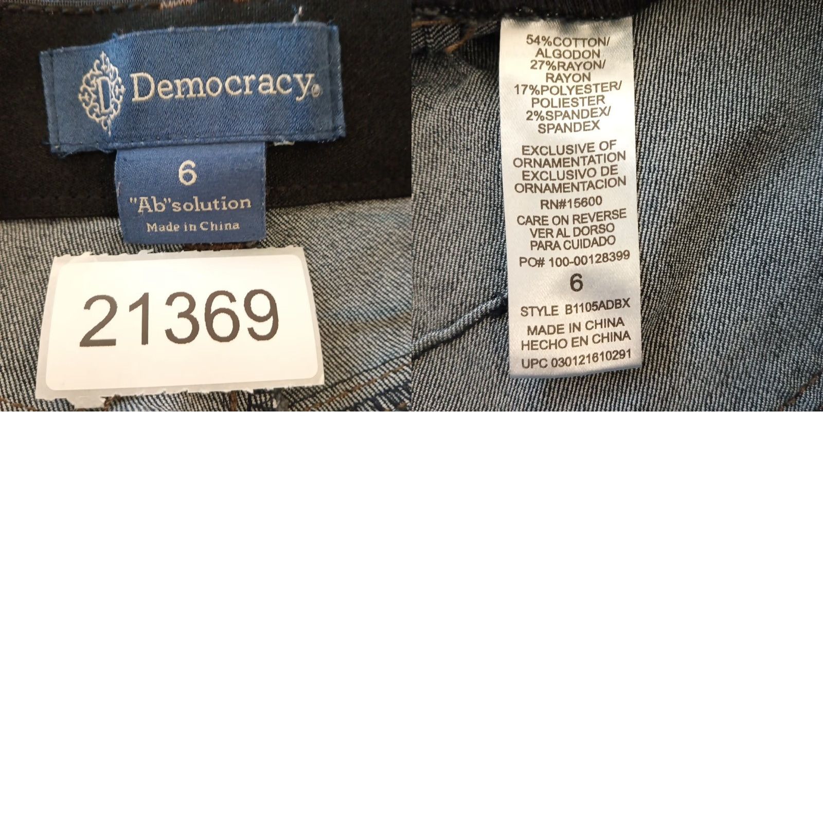 Vintage Democracy Absolution Skinny Jeans Womens Size 6 Blue Dark Wash Stretch 28x29 Jeans Womens Denim 5-Pocket Distressed-free Size 28" / US 6 / IT 42 - 8 Thumbnail