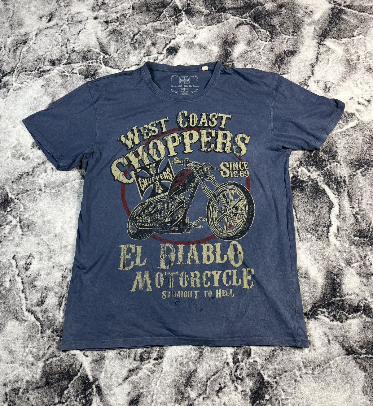 West Coast Choppers West Coast Choppers El Diablo Distressed Biker Graphic Tee Size US XXL / EU 58 / 5 - 1 Thumbnail
