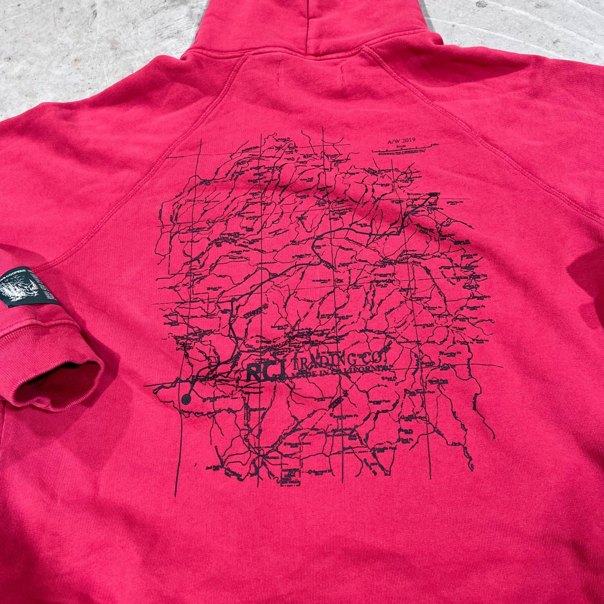 Reese Cooper NEW REESE COOPER HITCHHIKING RED GRAPHIC JERSEY HOODIE S Size US S / EU 44-46 / 1 - 10 Thumbnail