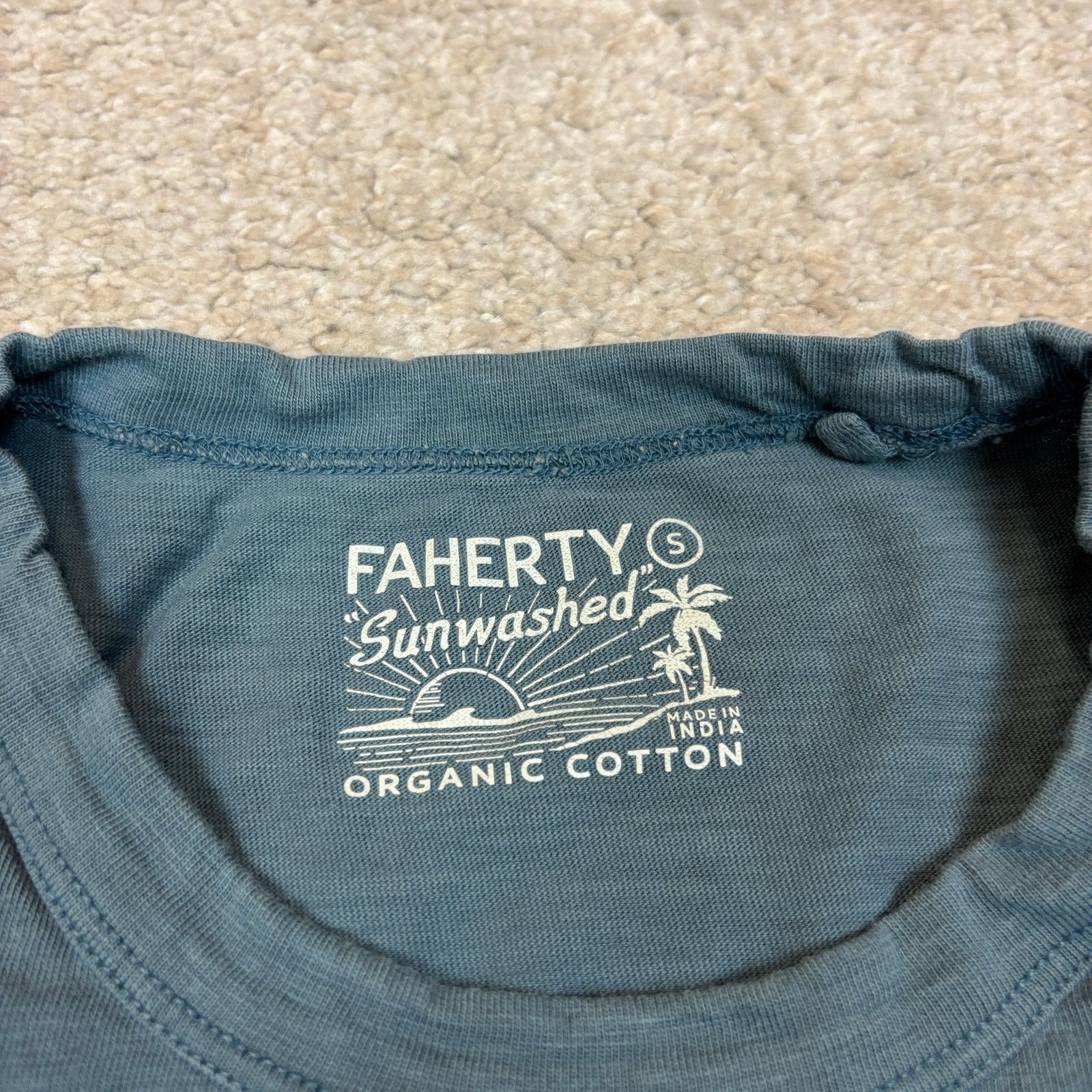 Faherty Faherty Sunwashed Pocket Tee Organic Cotton T Shirt Men's S Size US S / EU 44-46 / 1 - 6 Thumbnail