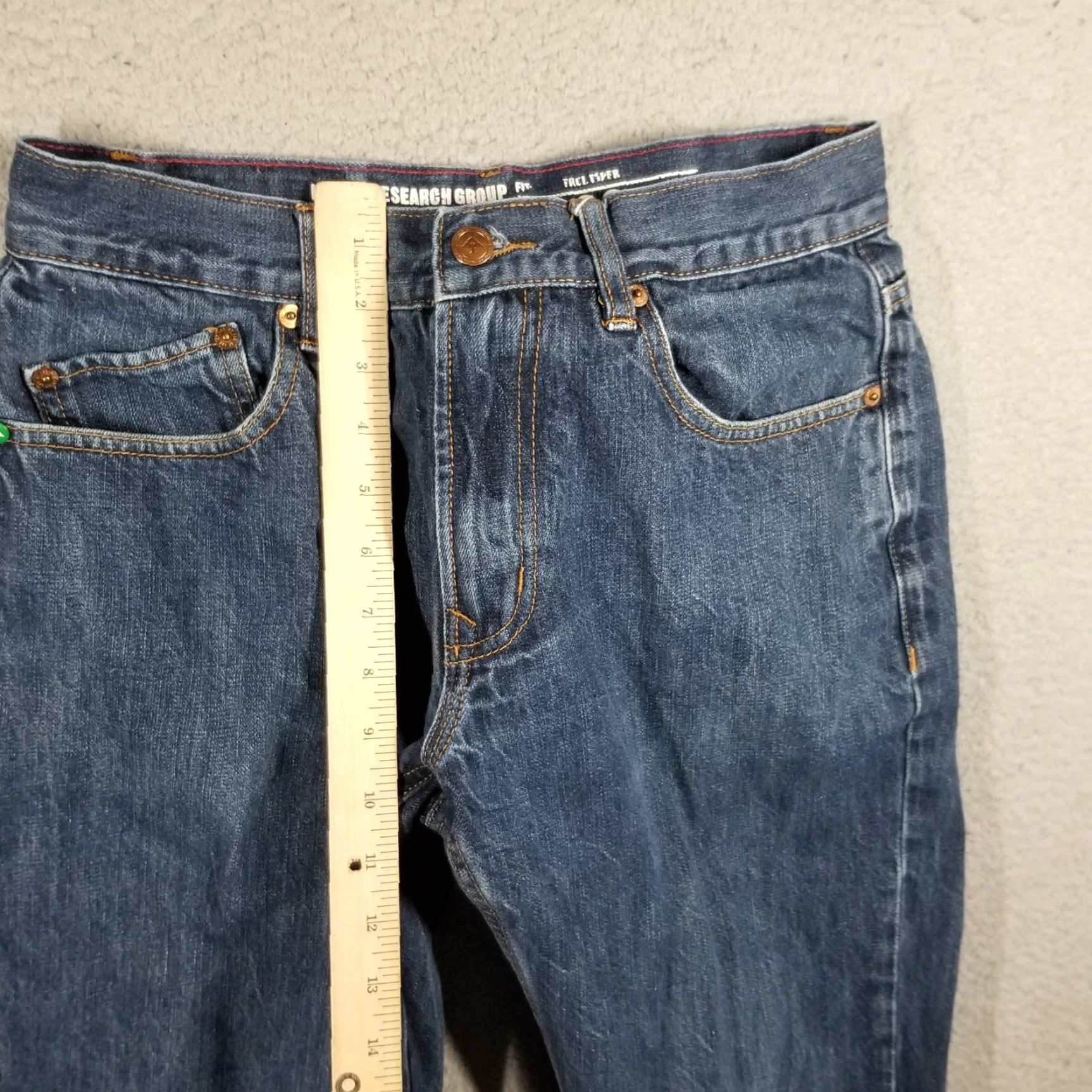 Denime LRG Jeans Mens 32 Blue Denim True Tapered Skater 90s Y2K Size US 32 / EU 48 - 4 Thumbnail
