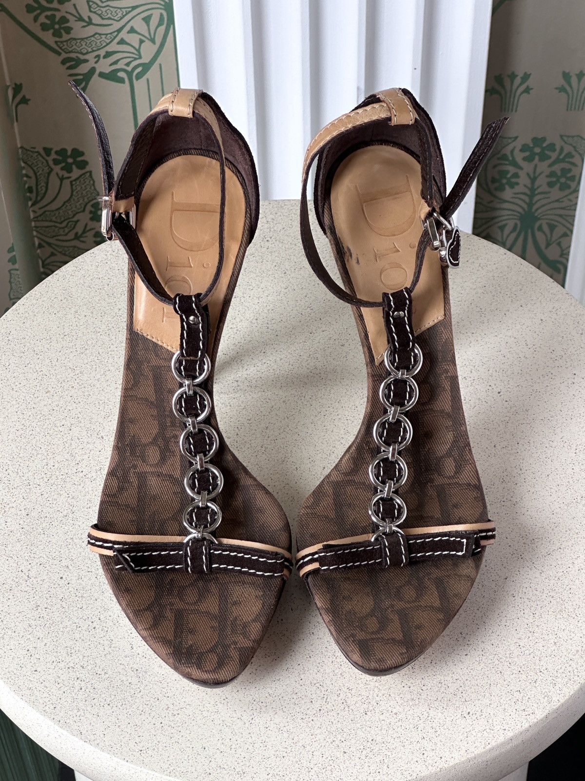 Dior DIOR Bow Sandals Pumps Heart lock Monogram Logo 36,5/ US 6,5 Size US 6.5 / IT 36.5 - 1 Thumbnail