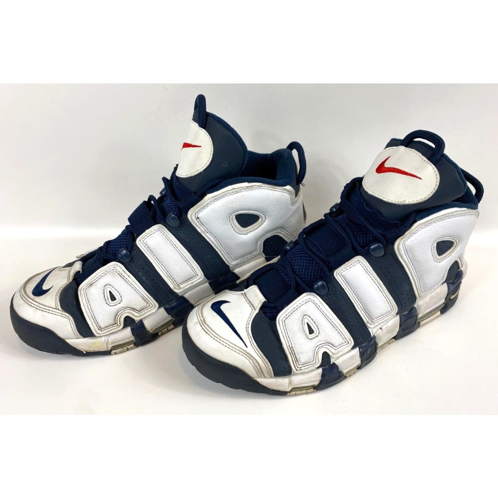 Nike Nike Air More Uptempo 414962-104 Olympic Mens Sneaker Sz US 10 White Navy 2016 Size US 9 / EU 42 - 6 Thumbnail