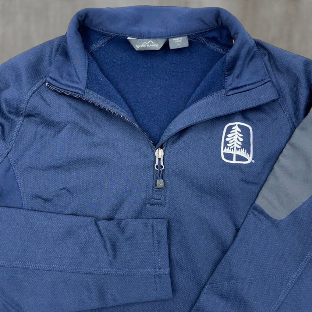 Eddie Bauer Eddie Bauer Sweater Women Large Blue Pullover Quarter Zip Performance Soft Shell Size L / US 10 / IT 46 - 1 Thumbnail