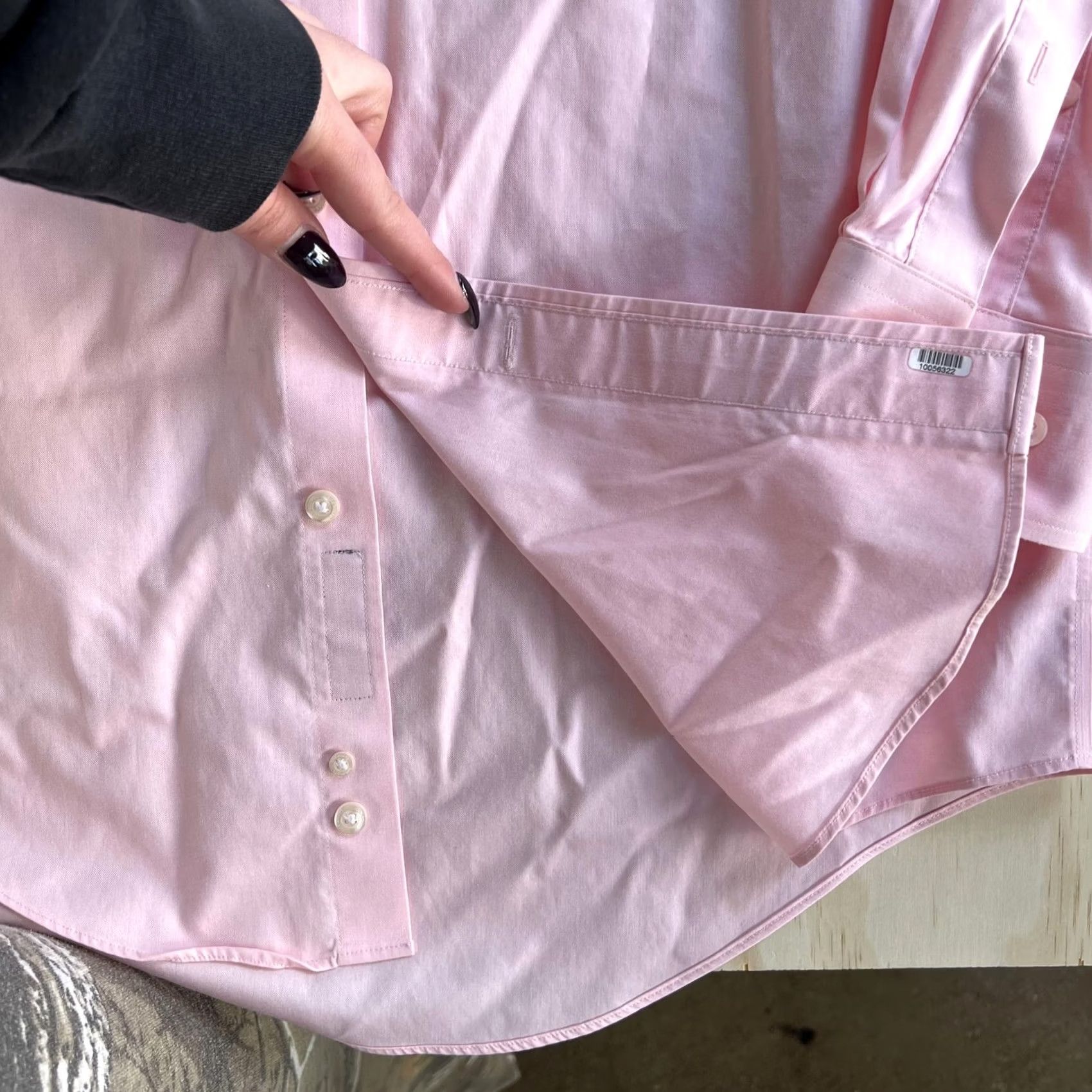 Lands' End Lands' End Dress Shirt Mens 14.5 32 Pink No Iron Supima Pinpoint Long Sleeve Dress Shirt Mens 14.5 32 Pink No Iron Supima Pinpoint Long Sleeve Size 40R - 3 Thumbnail