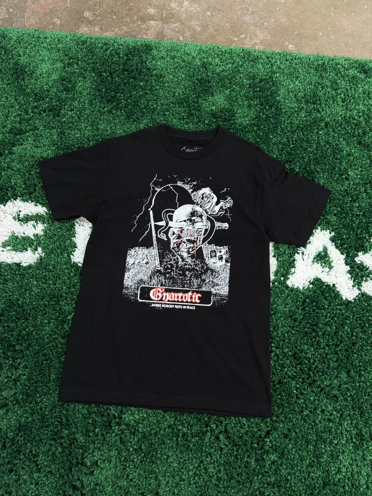 Gnarcotic Gnarcotic Black "Nobody Rests" Skull Snake Lightning Tee Size US M / EU 48-50 / 2 - 1 Thumbnail
