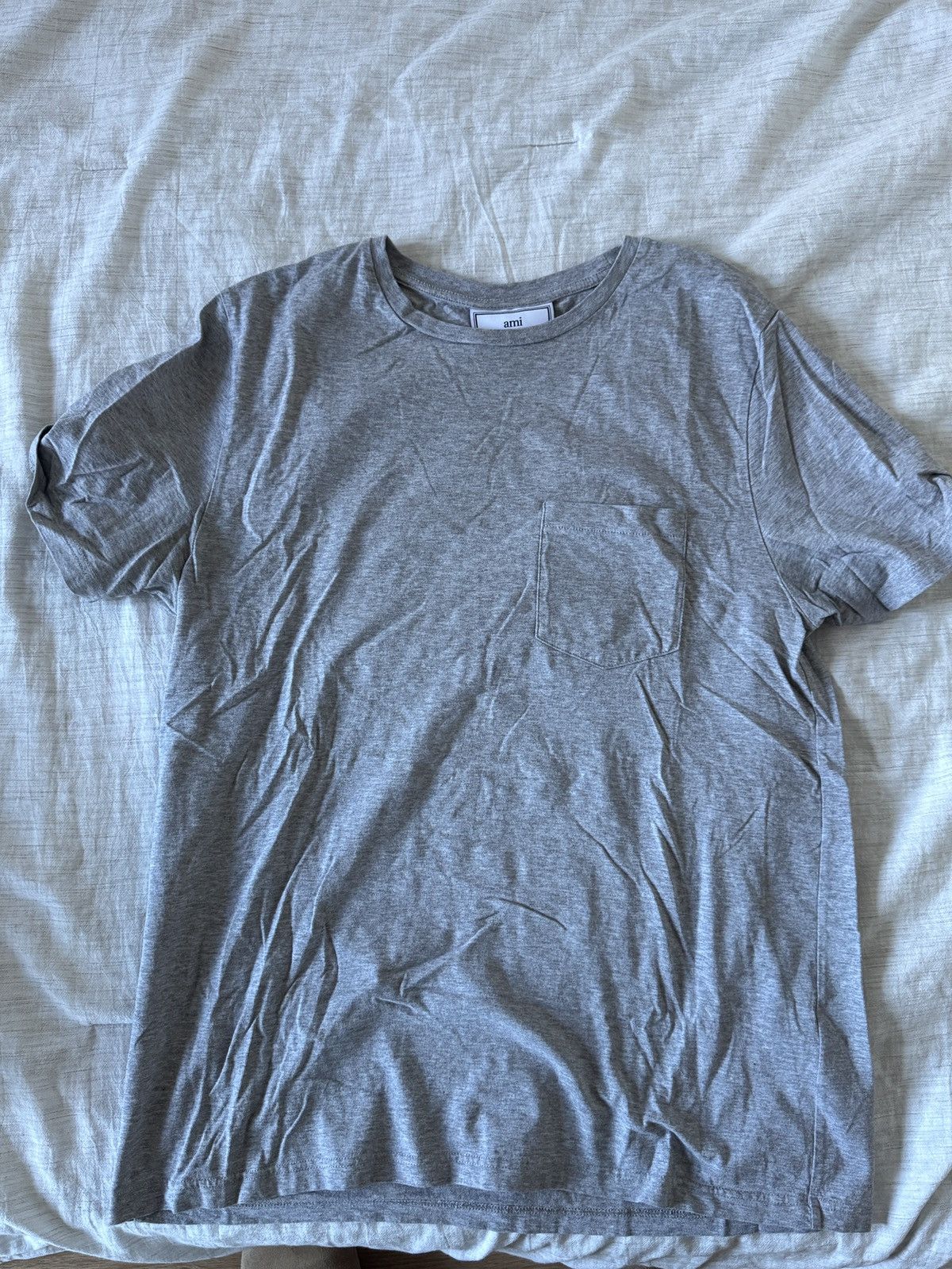 AMI Ami Gray Chest Pocket Tee Size US S / EU 44-46 / 1 - 1 Thumbnail