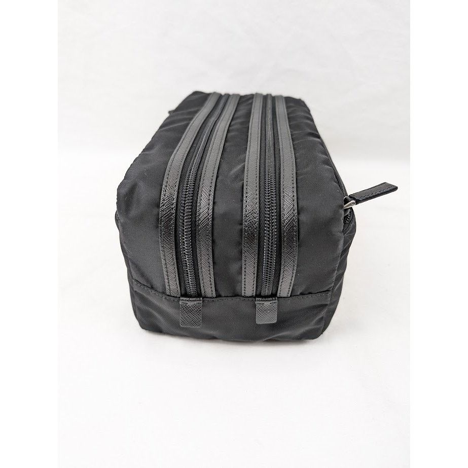 Prada o1rshd1 Size: OS / Tessuto Saffian Travel Pouch in Black Size ONE SIZE - 7 Thumbnail