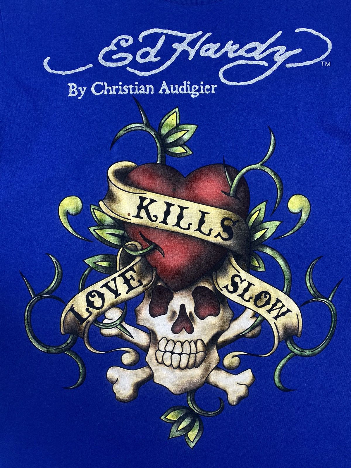 Christian Audigier Vintage Ed Hardy Christian Audigier love kills slow Tee Size US L / EU 52-54 / 3 - 6 Thumbnail