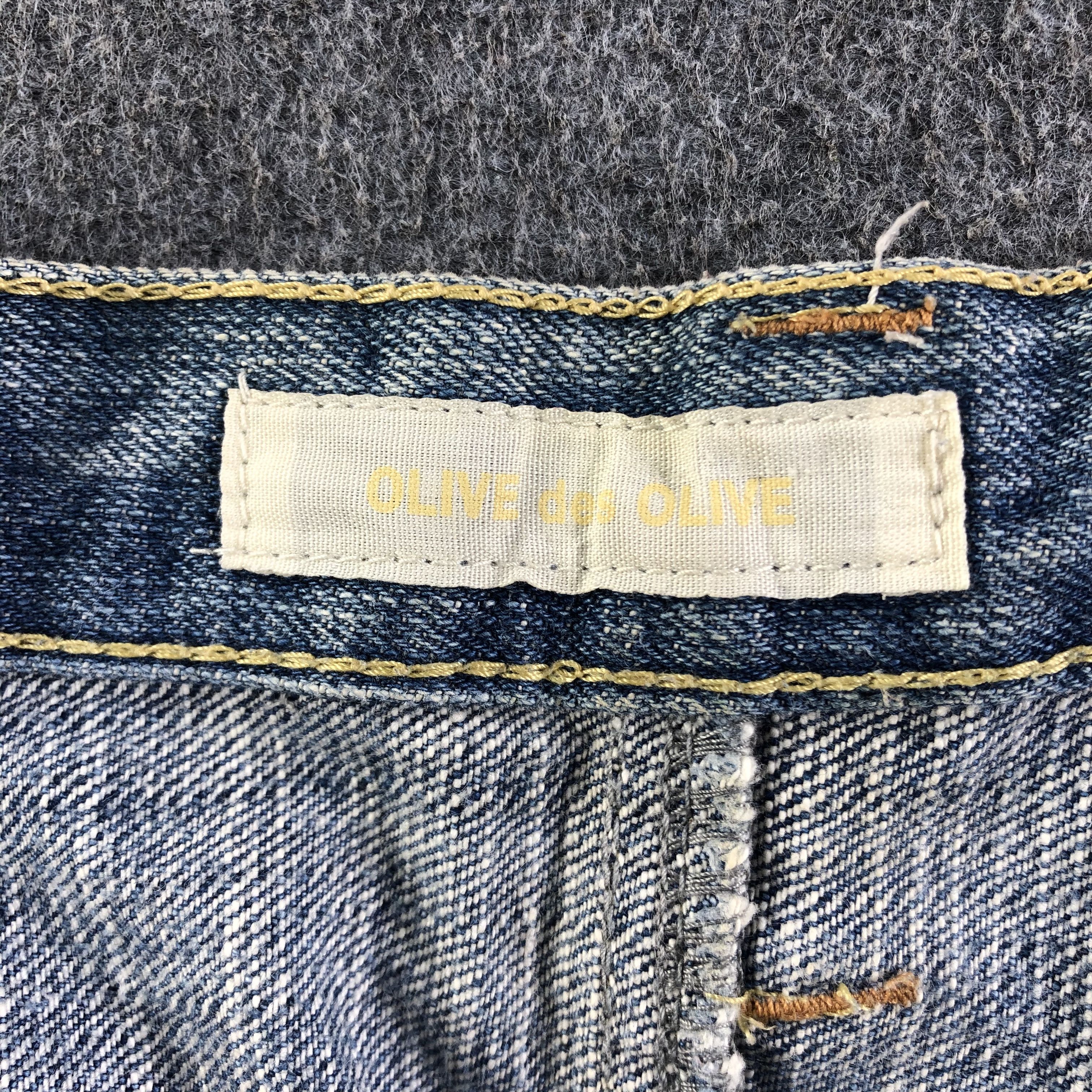 Japanese Brand Olive Des Olive Selvedge Jeans Medium Wash Denim -J2838 Size US 33 - 7 Thumbnail