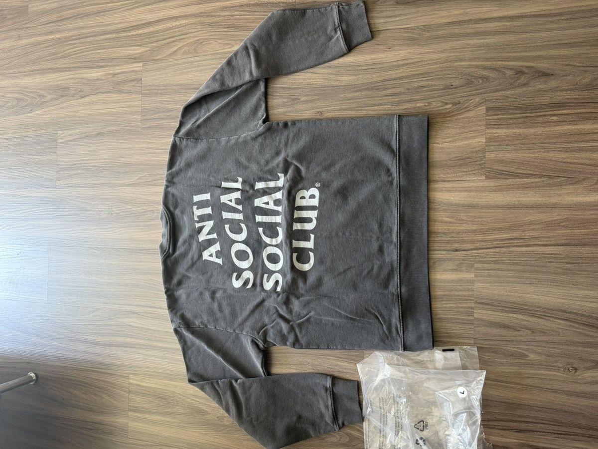 Anti Social Social Club × Fragment Design Anti Social Social Club Grey Crewneck Sweatshirt Pullover L Size US L / EU 52-54 / 3 - 4 Thumbnail