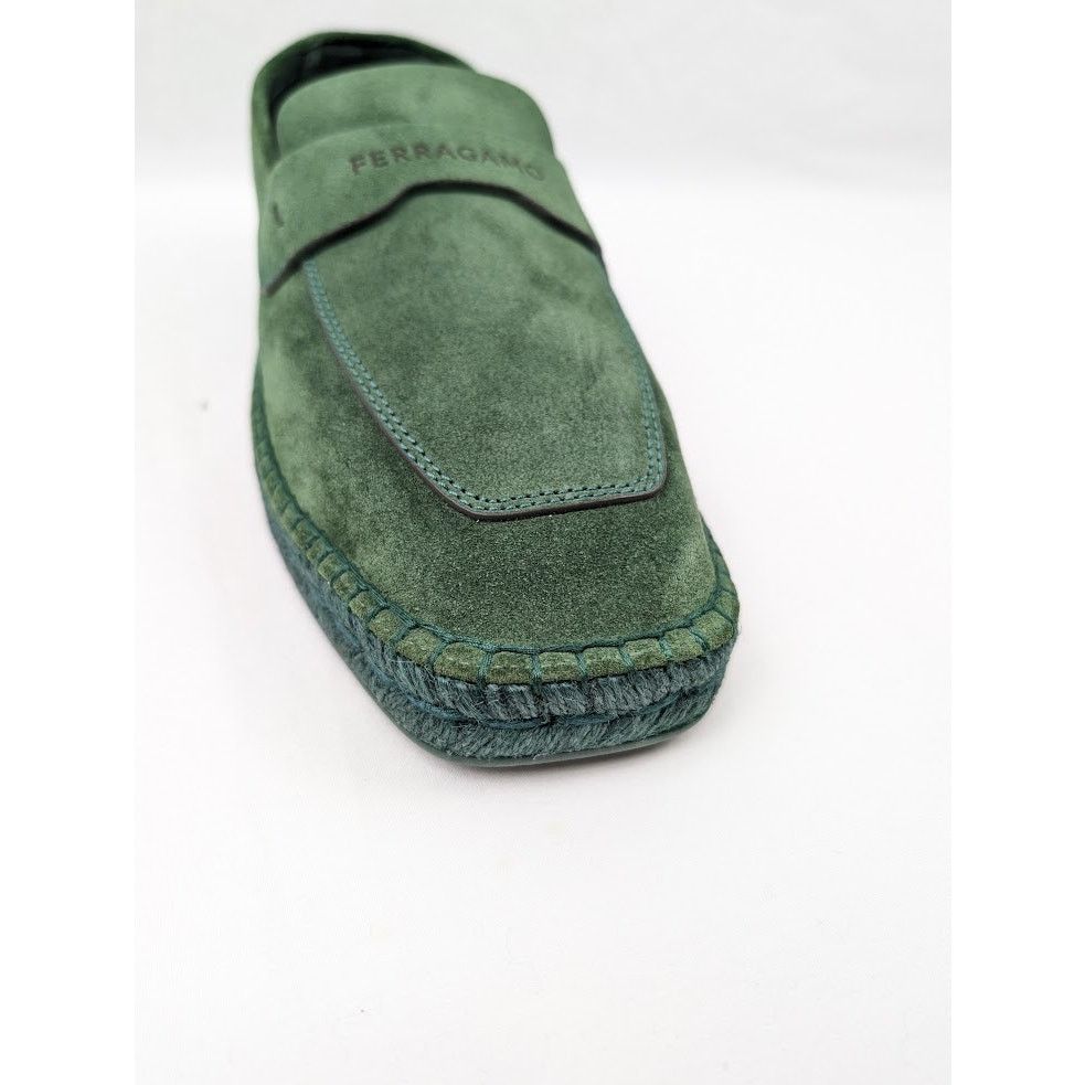 Salvatore Ferragamo o1rshd1 Suede Calf Desco Loafers in Forest Green Size US 9 / EU 42 - 5 Thumbnail