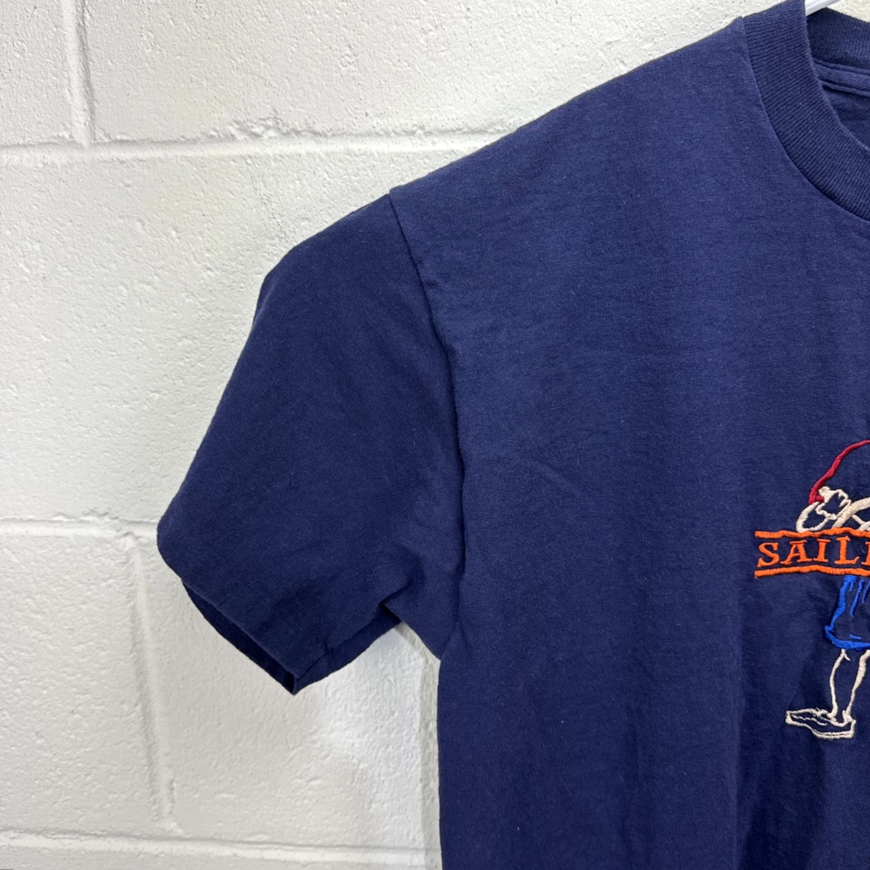 Delta VINTAGE 90s Delta Murina Sailing T Shirt Adult Extra Large Blue Embroidered Mens Size US L / EU 52-54 / 3 - 6 Thumbnail