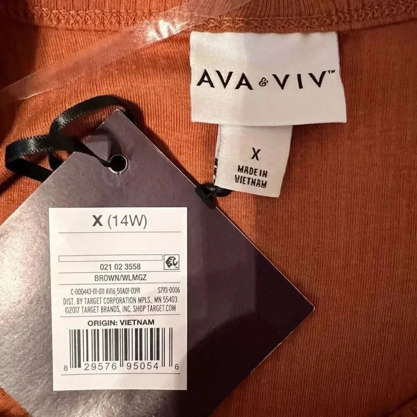 Other AVA & VIV brown ribbed short sleeve top Size 14W Size XL / US 12-14 / IT 48-50 - 5 Thumbnail