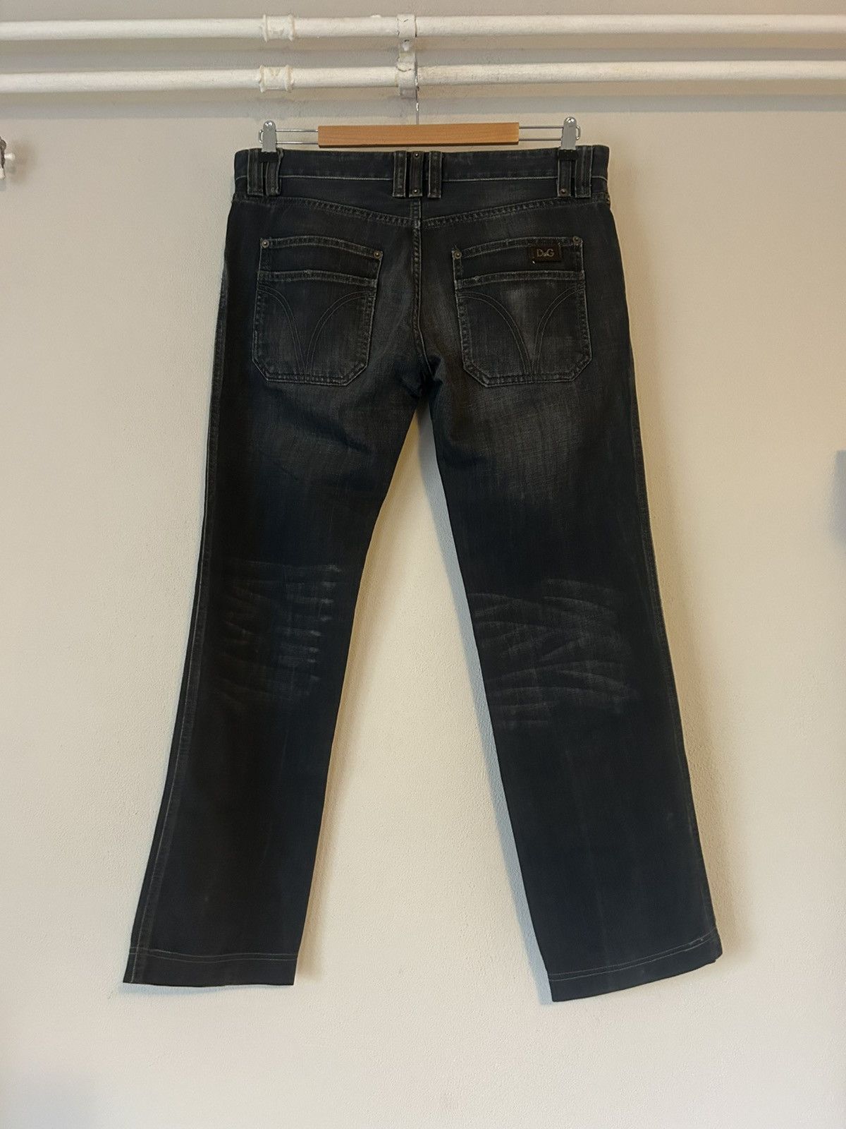 Dolce & Gabbana D&G Straight Fit Faded Denim Jeans Size US 33 - 7 Thumbnail