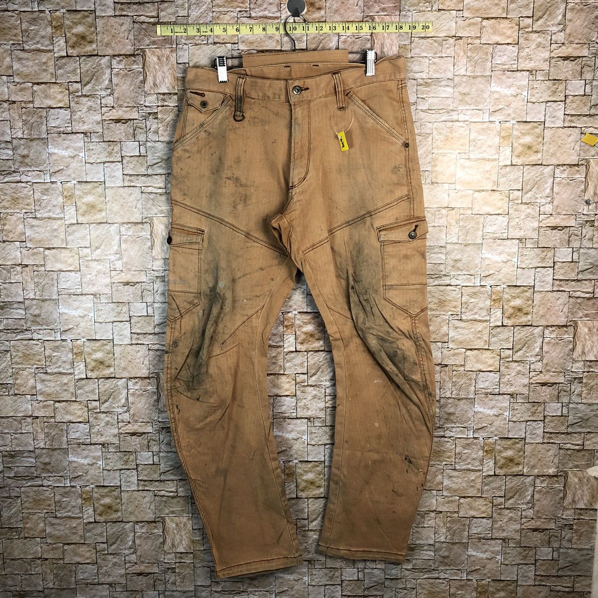 Japanese Brand Japanese Brand Brown Cargo Multipocket Pants #A624 Size US 32 / EU 48 - 1 Thumbnail