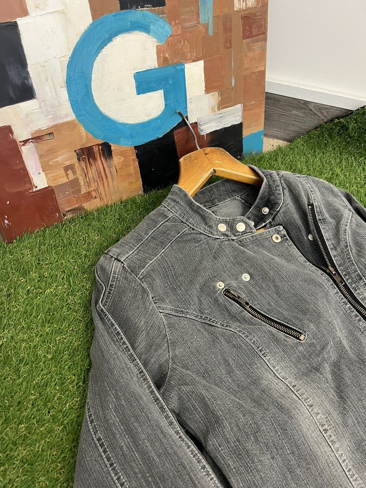 Japanese Brand × Vintage Vintage Japanese biker denim jacket Size M / US 6-8 / IT 42-44 - 2 Thumbnail