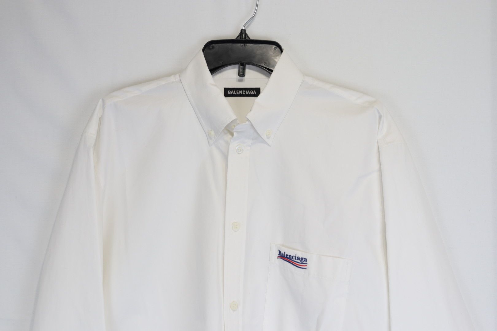 Balenciaga o1rshd1 Button Up Shirt in White Size US XS / EU 42 / 0 - 2 Thumbnail